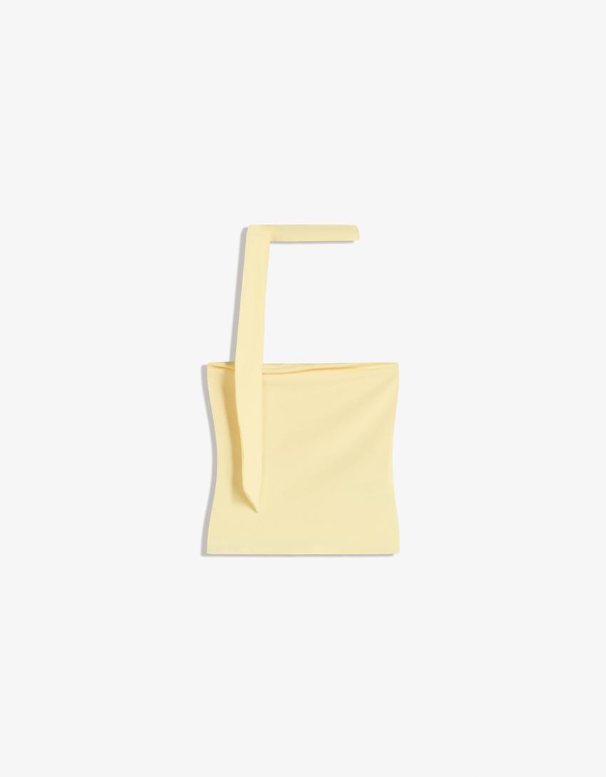 Scarf-style bandeau top-Yellow-3