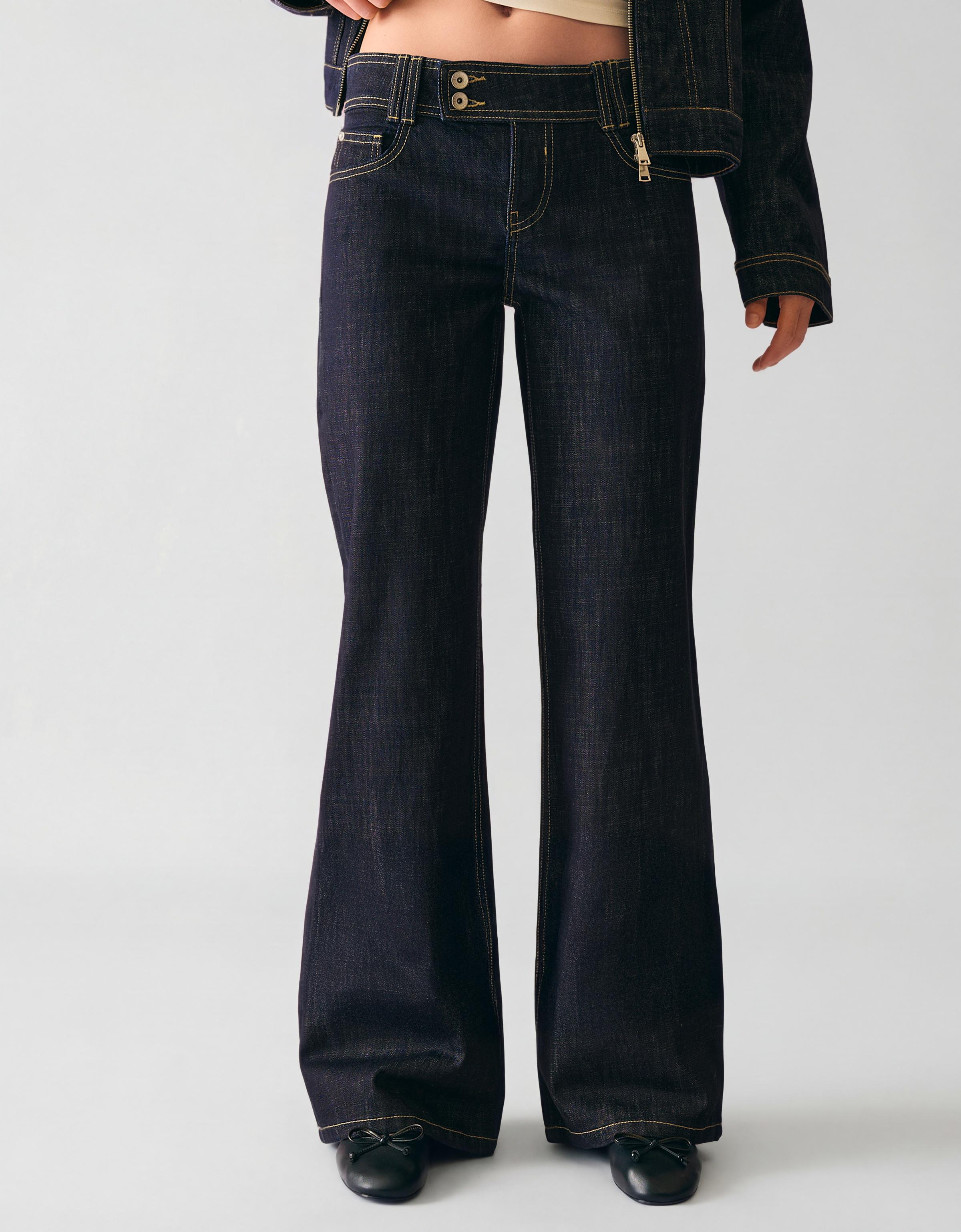 İşlemeli düşük bel baggy fit jean - Görsel 32