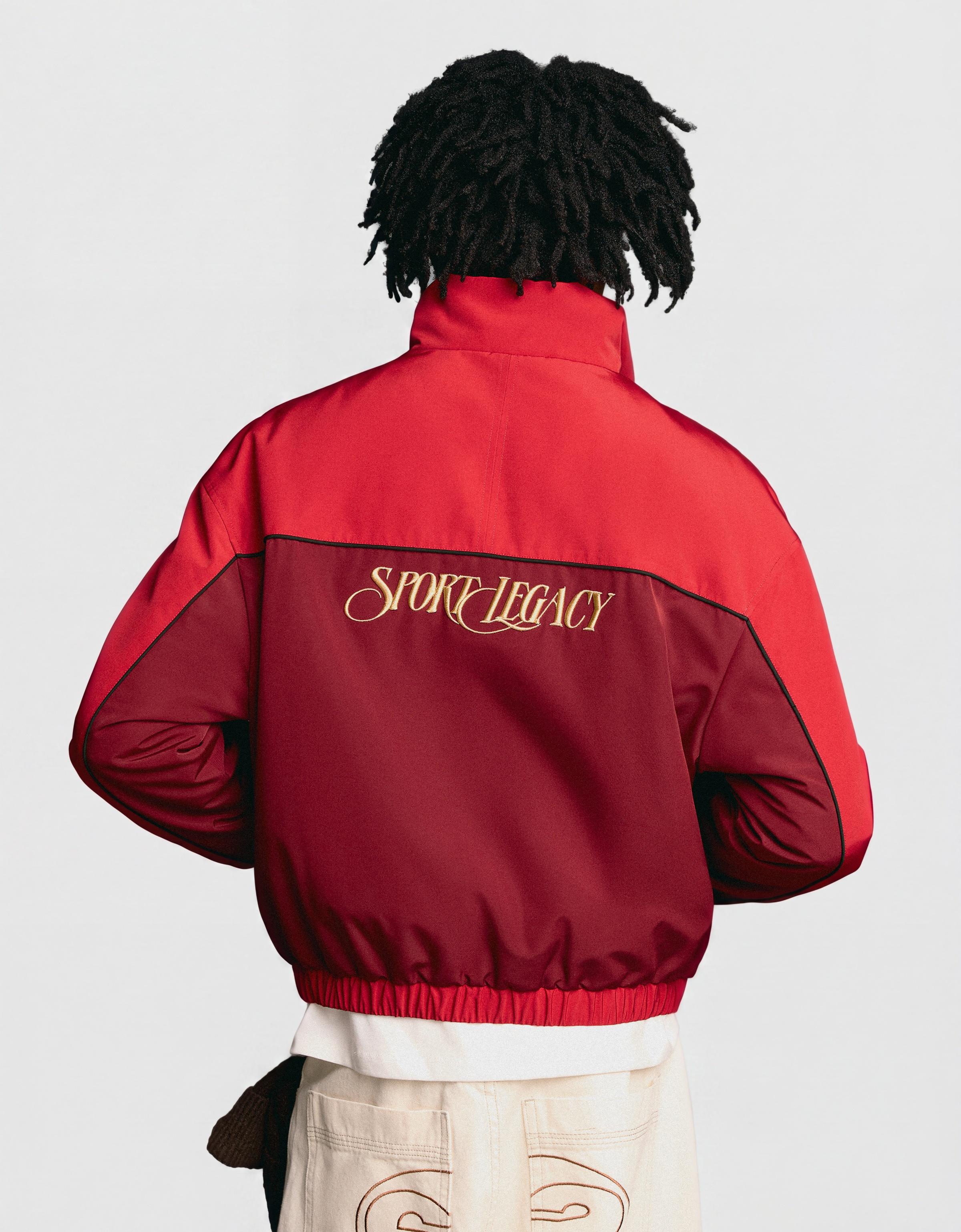Printed zip-up jacket — Red