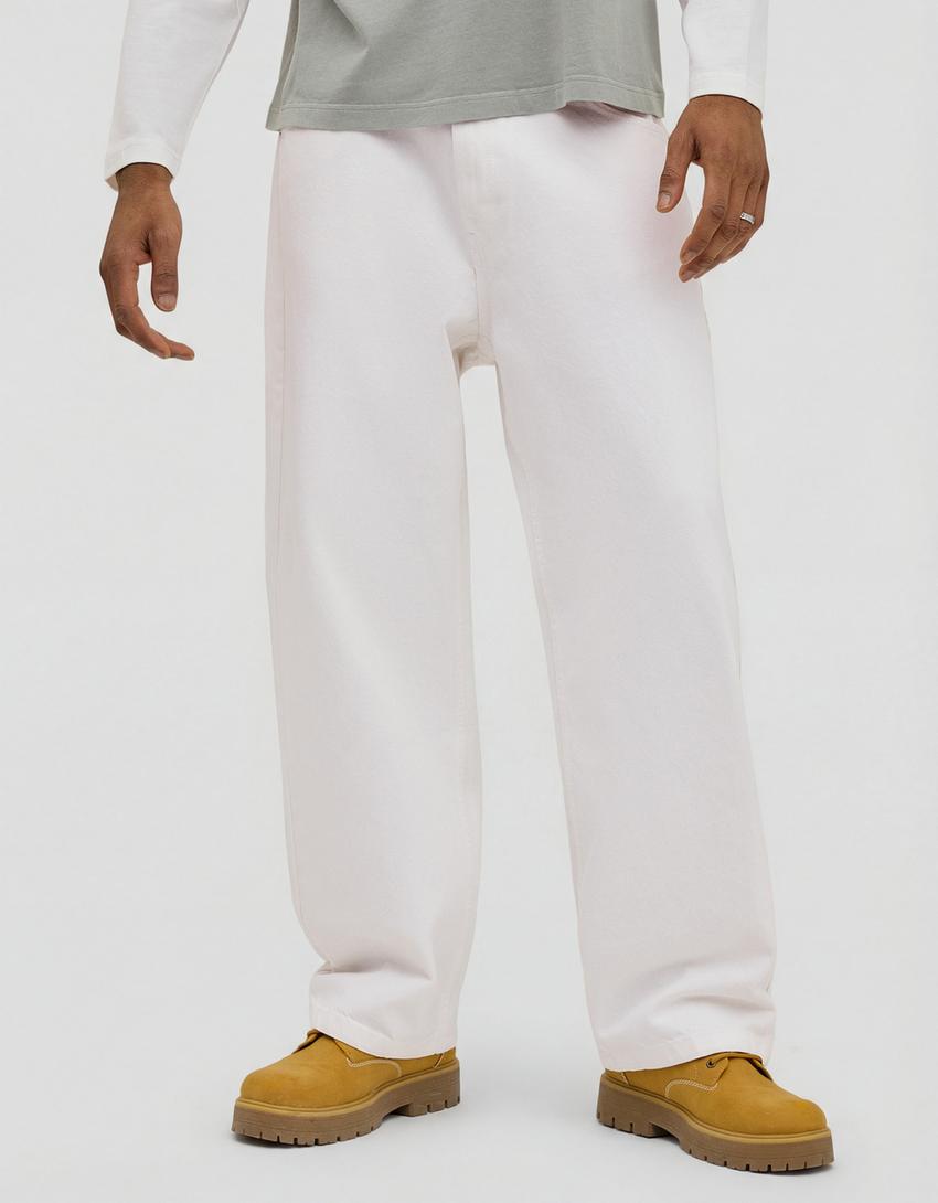 Jeans baggy-Branco
