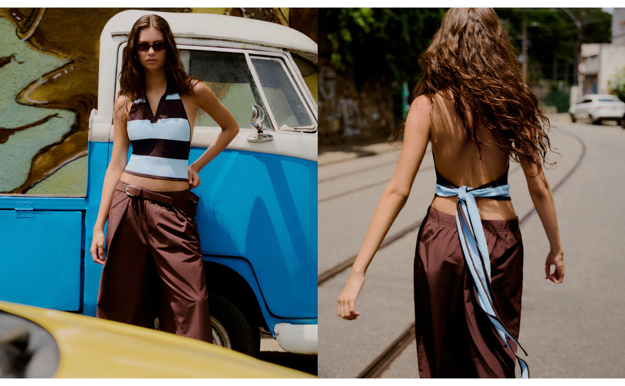 Arkası düğümlü polo yaka top - Görsel 30