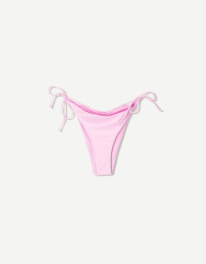 Büzgülü bikini altı-Pembe-3