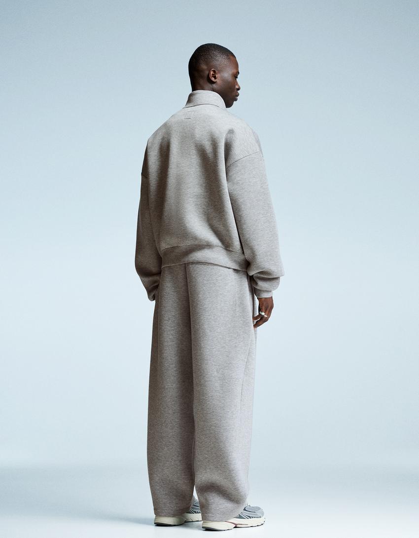 Sweatshirt mit Reißverschluss-Grau-1