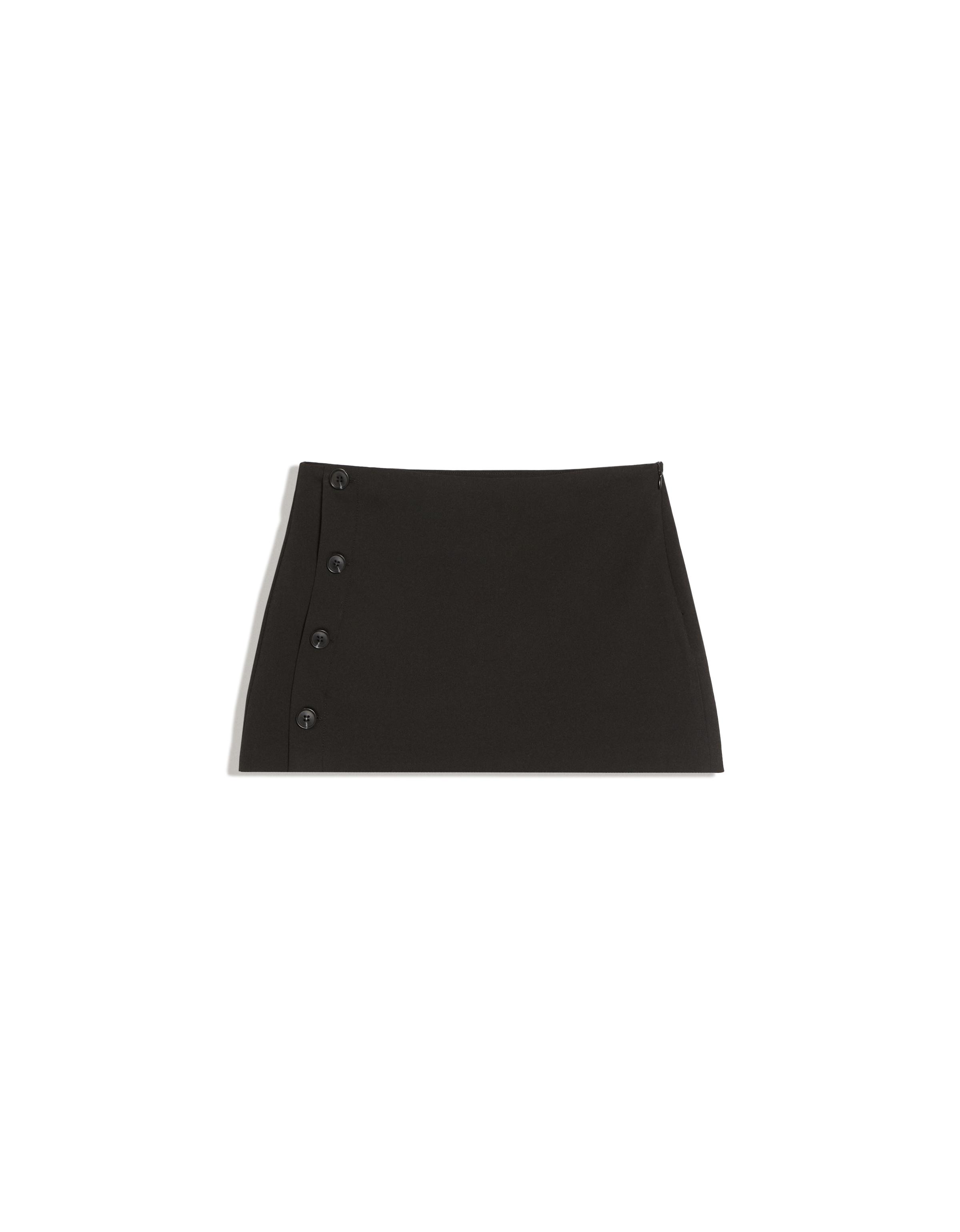 Button-up mini skirt — Black