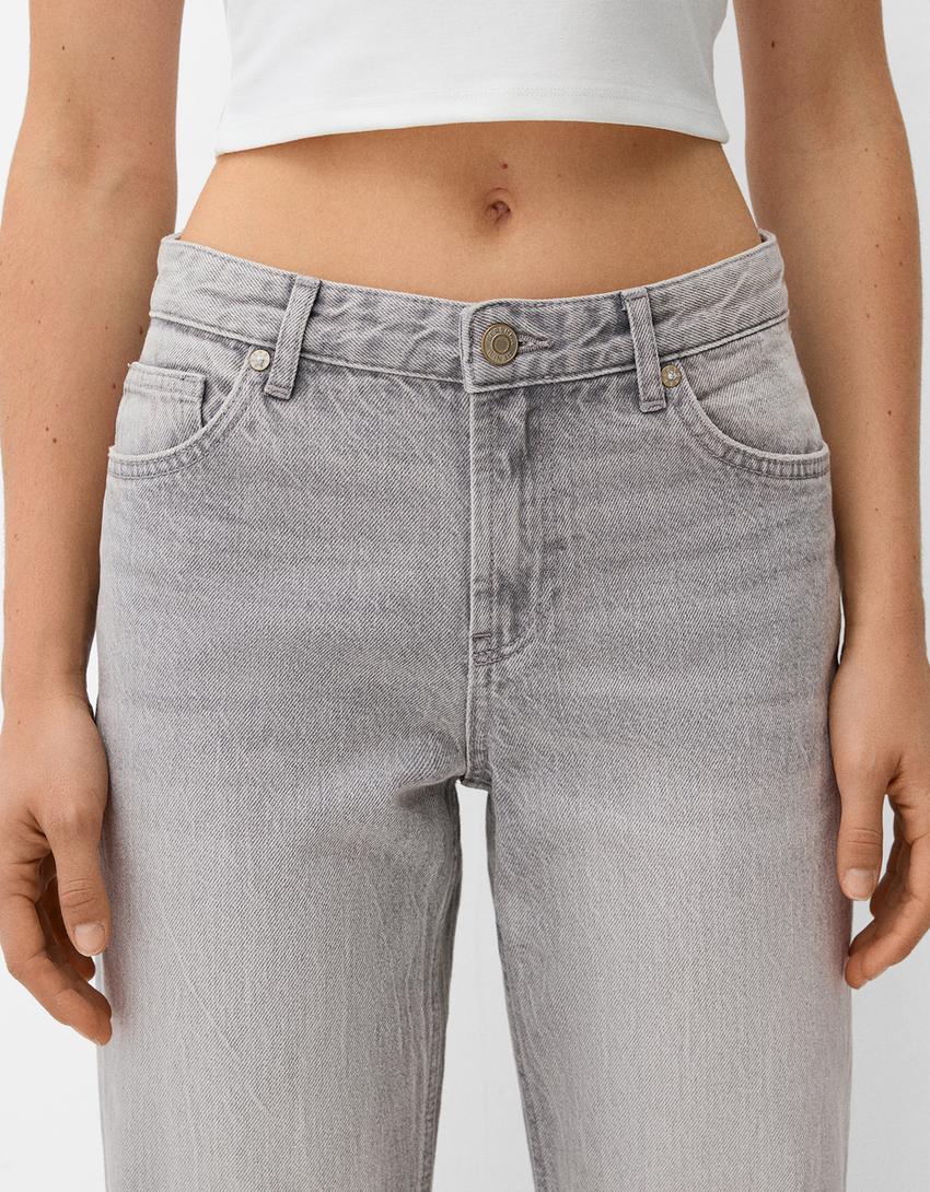 Jeans straight-Cinza-3