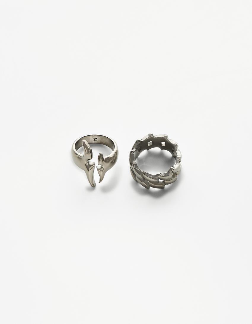 Pack of 2 steel rings