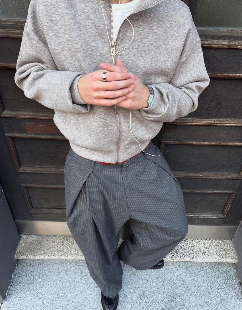 Pantalón superbaggy raia diplomática-Gris