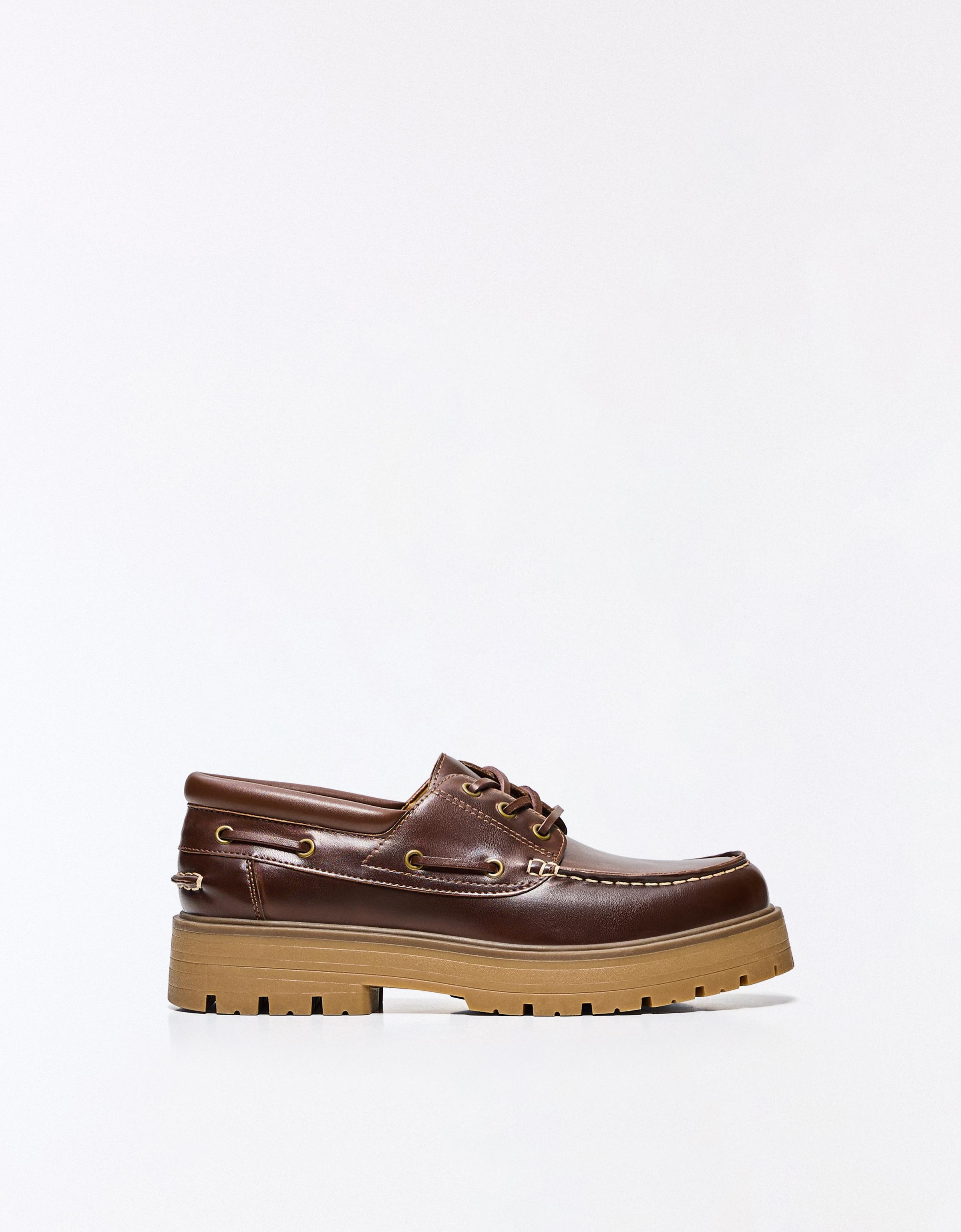 Chaussures Bateau Semelle Épaisse 42 Marron
