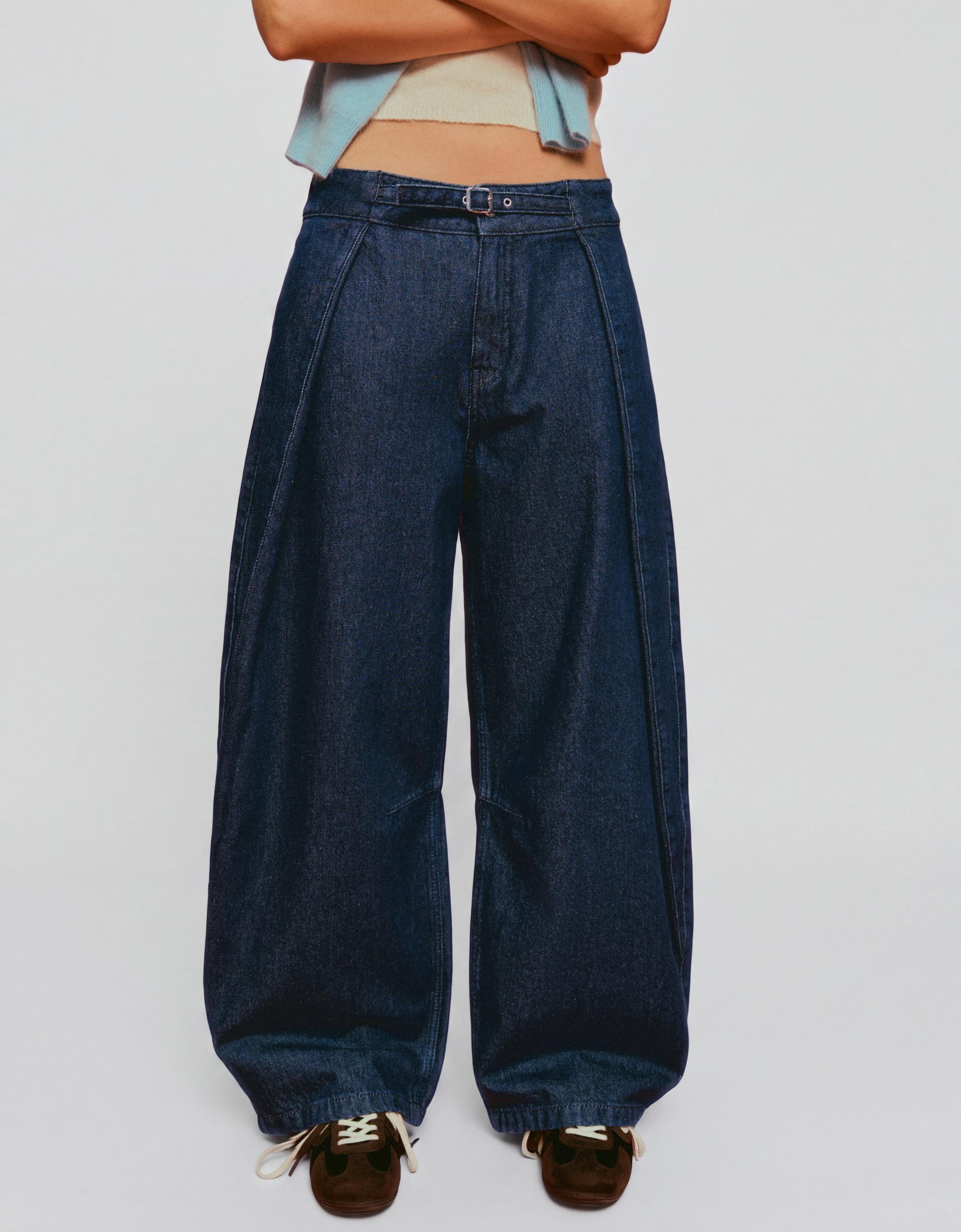 Twisted pleat jeans — Blue