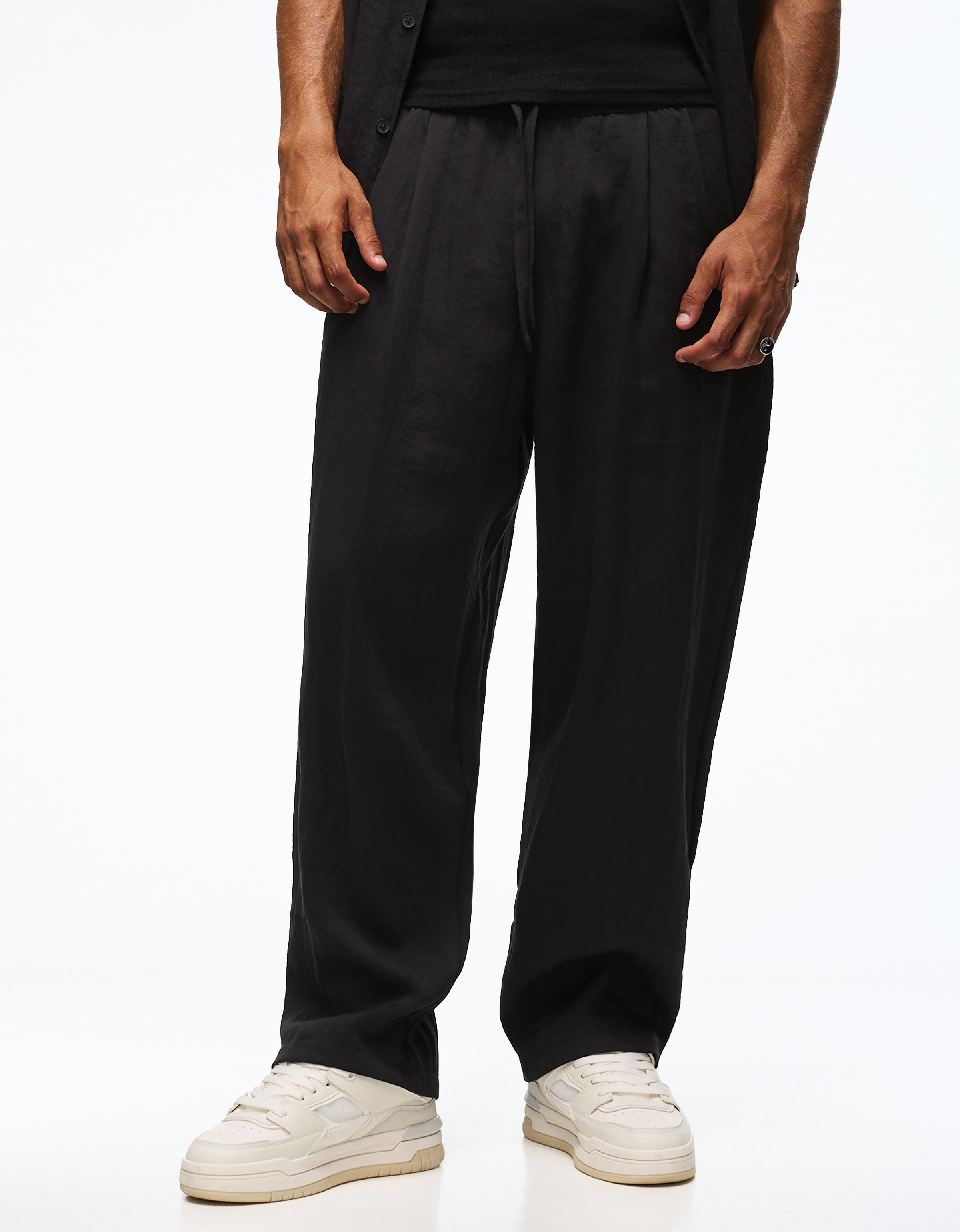 Rustic baggy trousers — Black