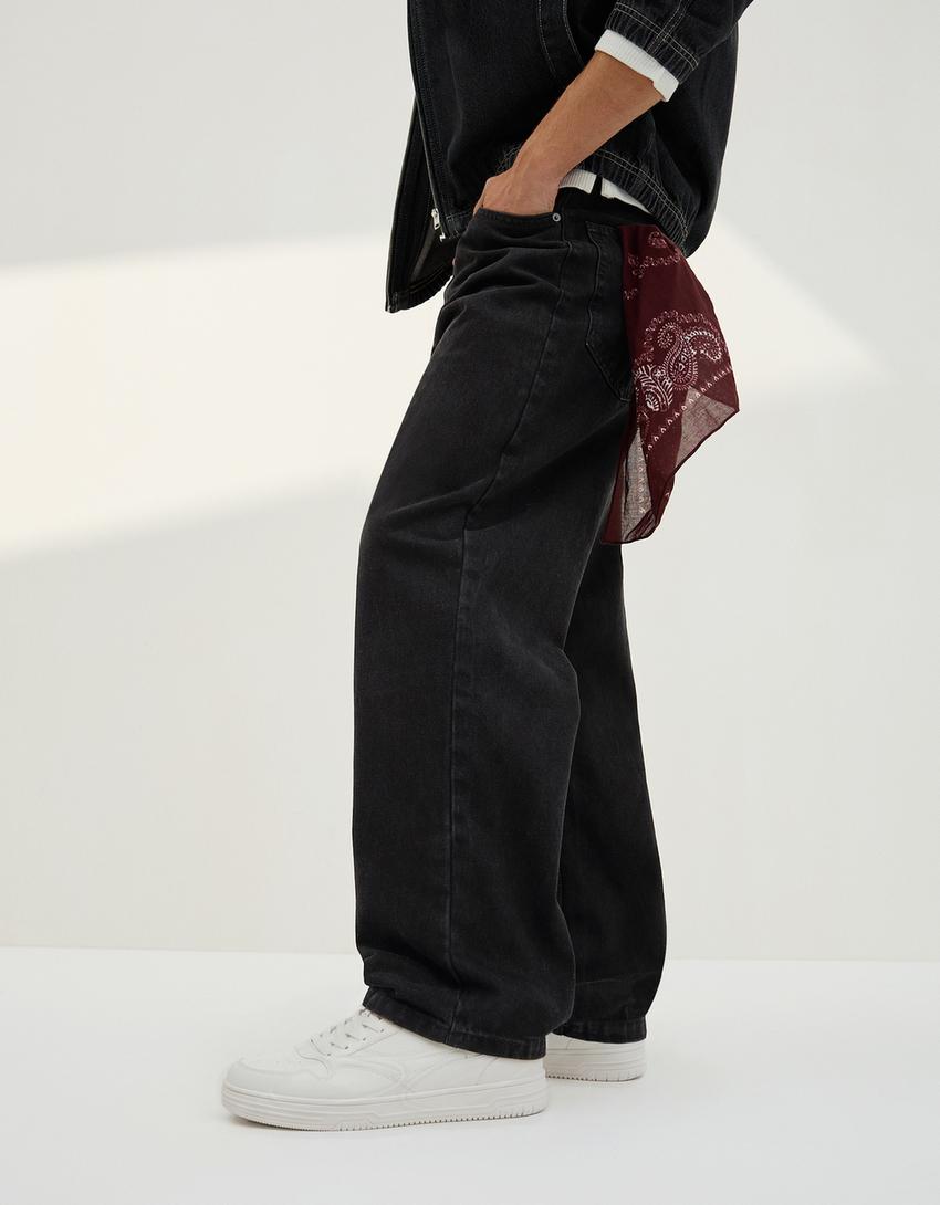 Jeans baggy-Negro