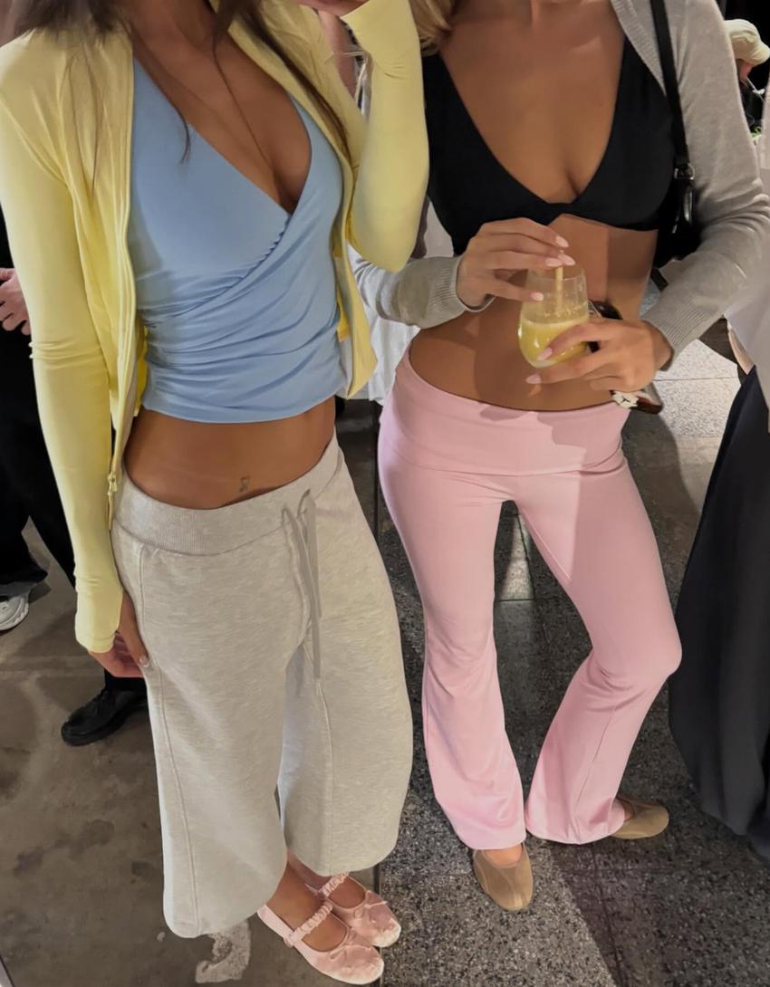 Penye kapri pantolon-Gri