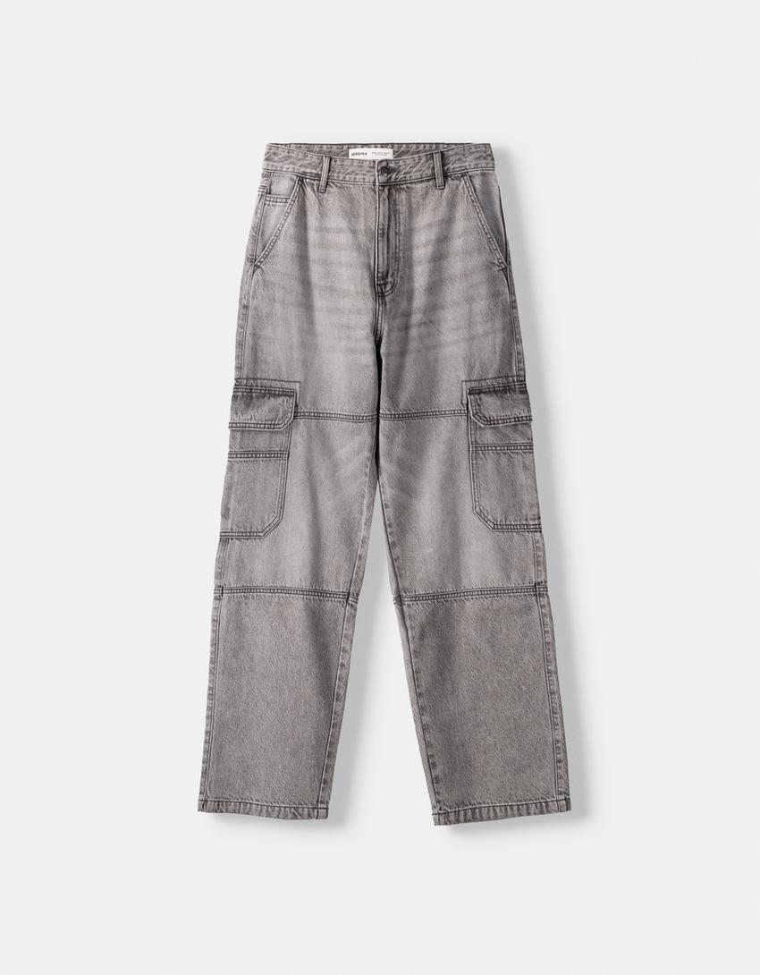 Baggy cargo jeans - Men | Bershka