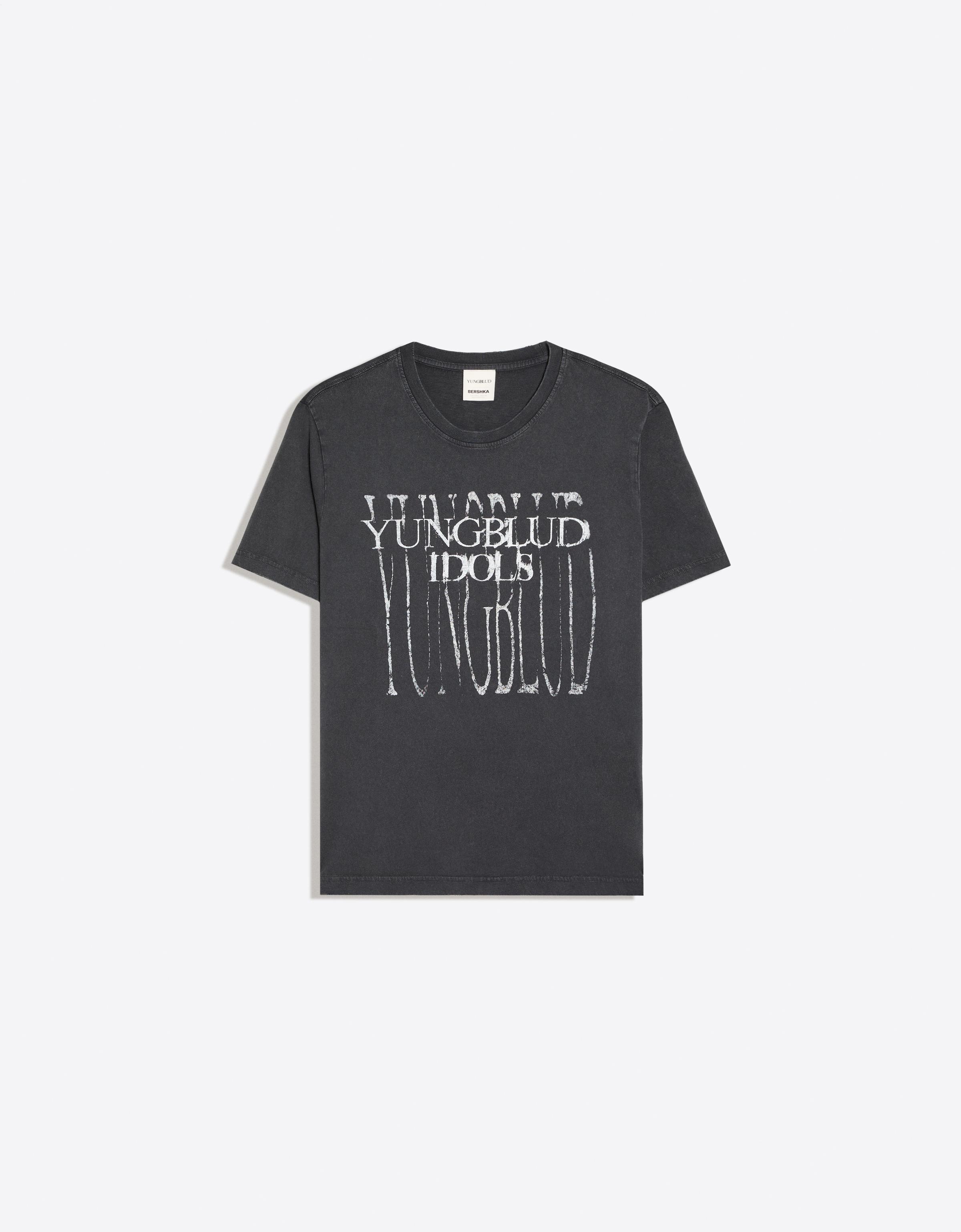 Short sleeve YUNGBLUD print T-shirt — Black