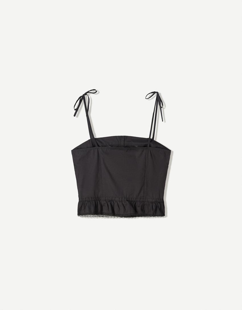Top tirantes lace lazada-Negro-4