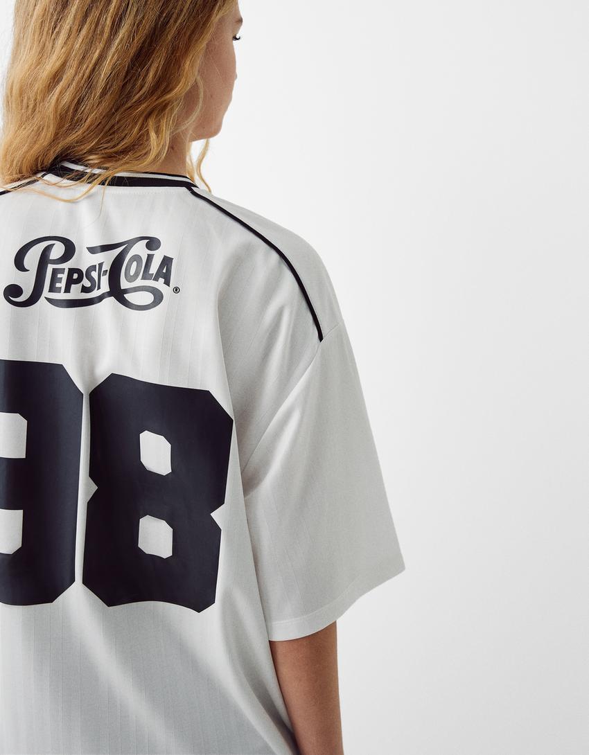 Pepsi short sleeve sports T-shirt-White-7