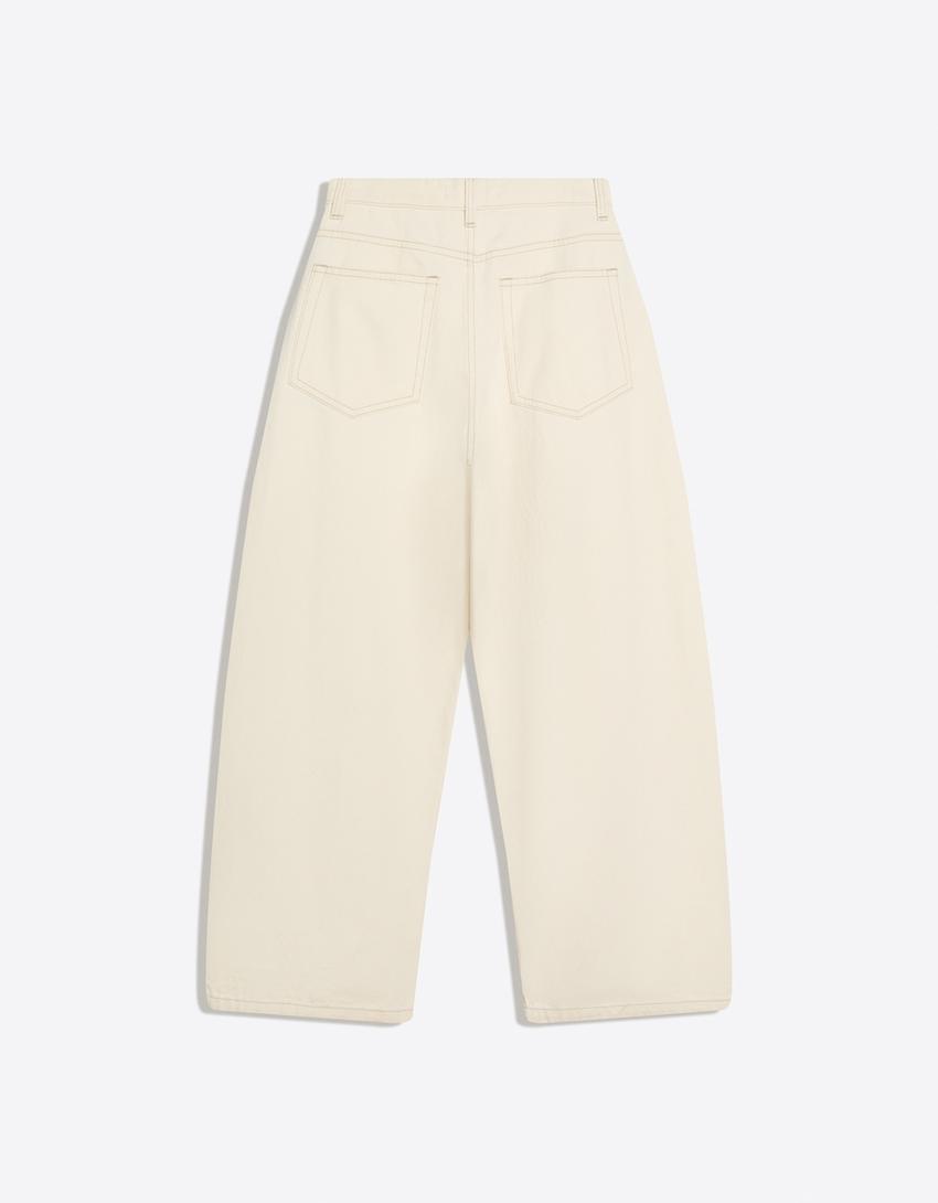 Piliseli barrel fit jean-Krem