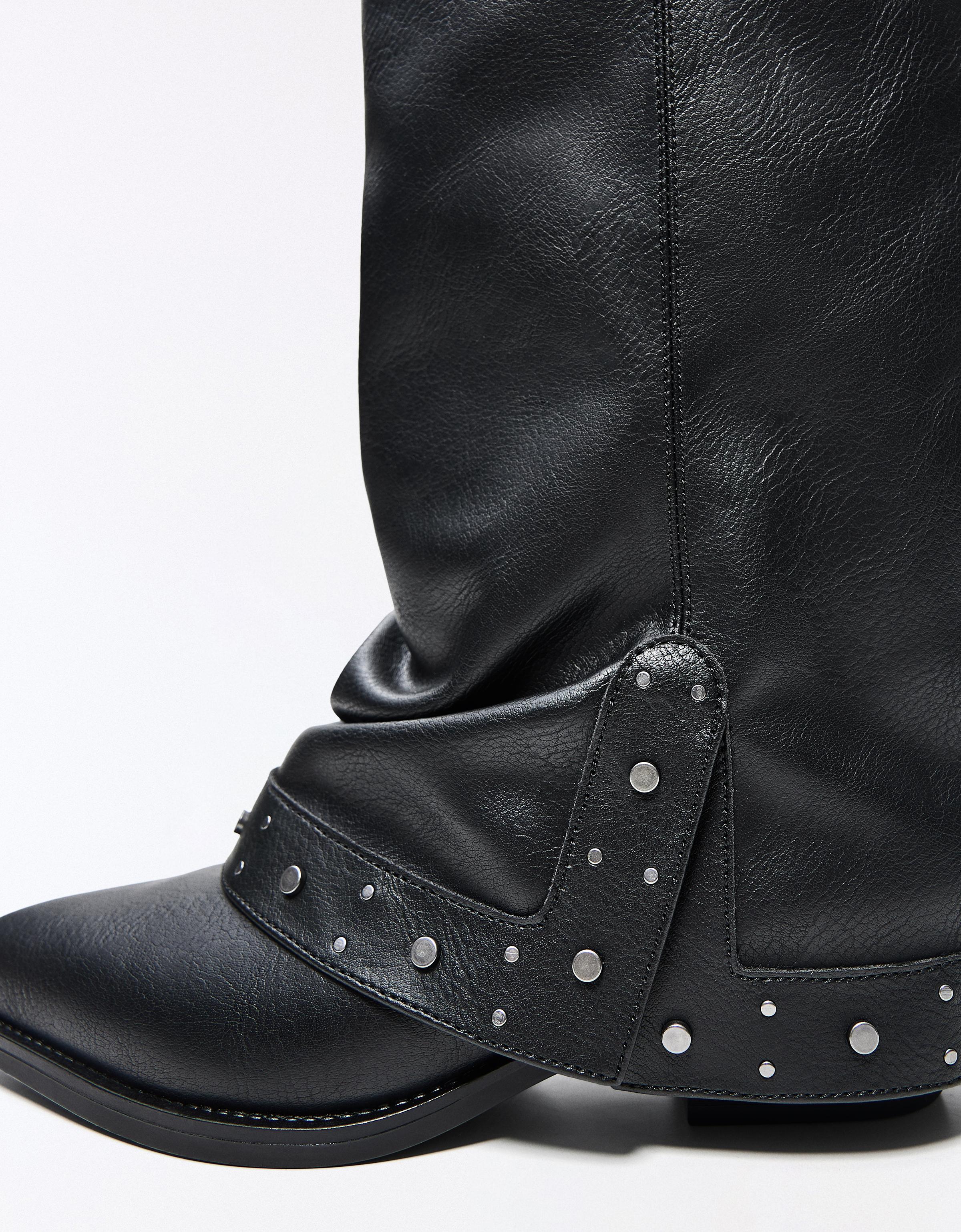 Cowboy trouser boots — BLACK