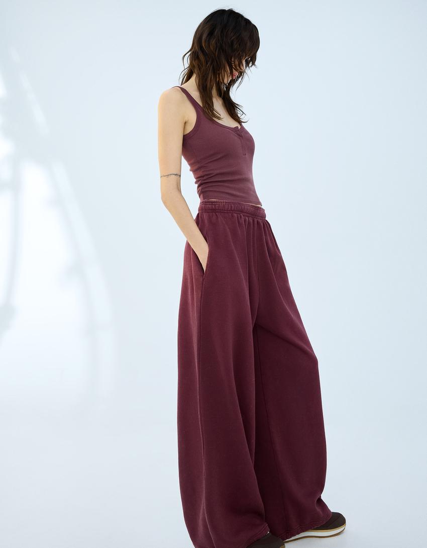 Pantalón jogger felpa Pantalones BSK Teen Bershka