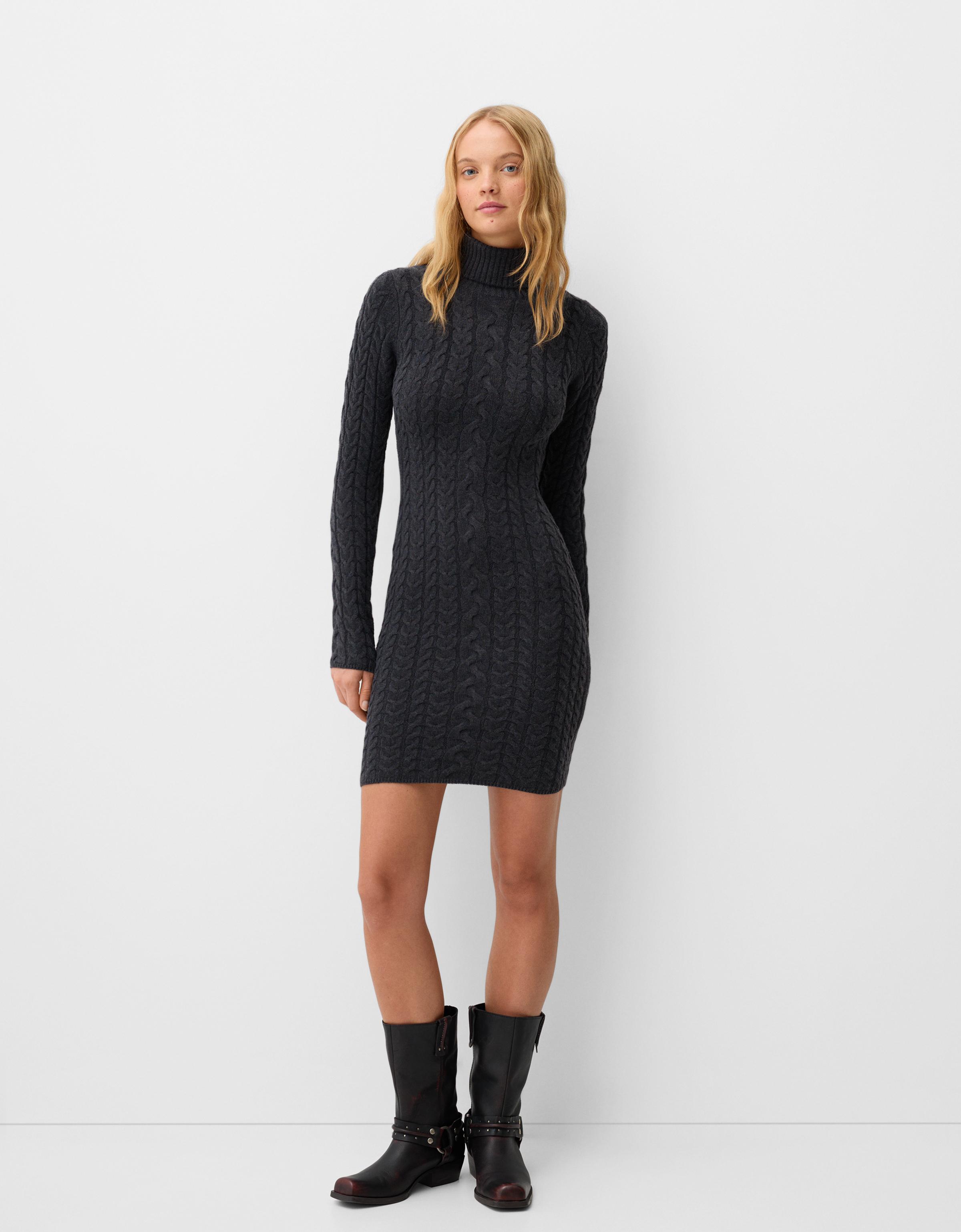 Sweater dress bershka on sale