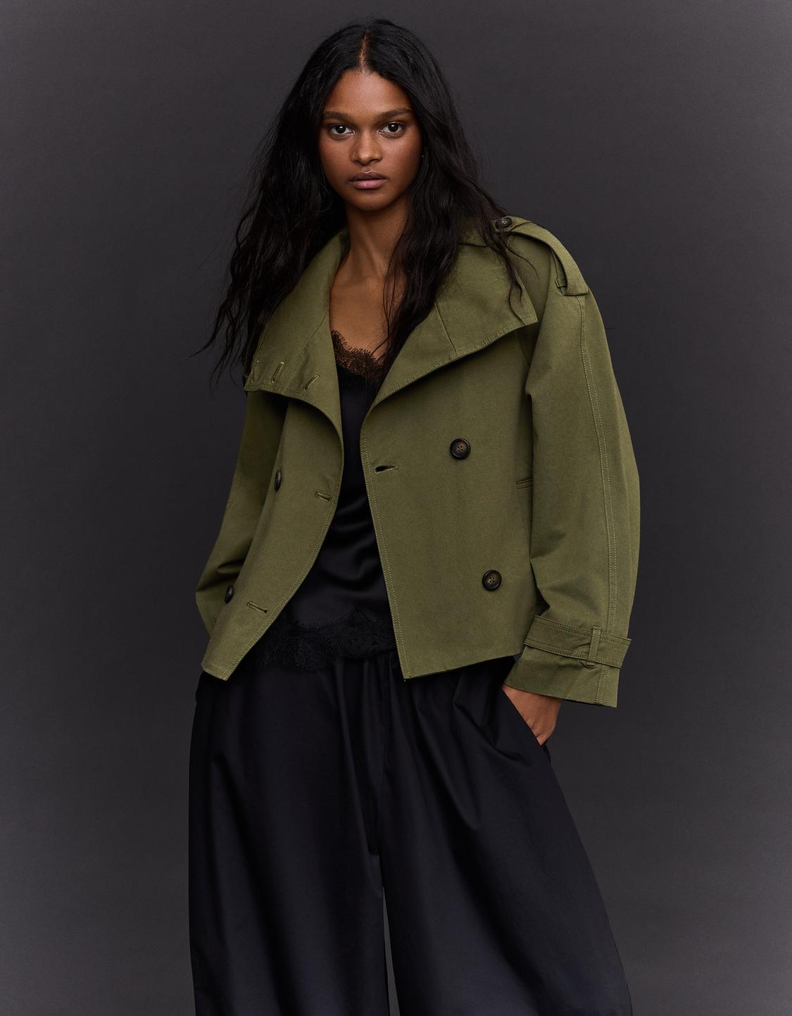 2-in-1 Trenchcoat für Damen in Schwarz