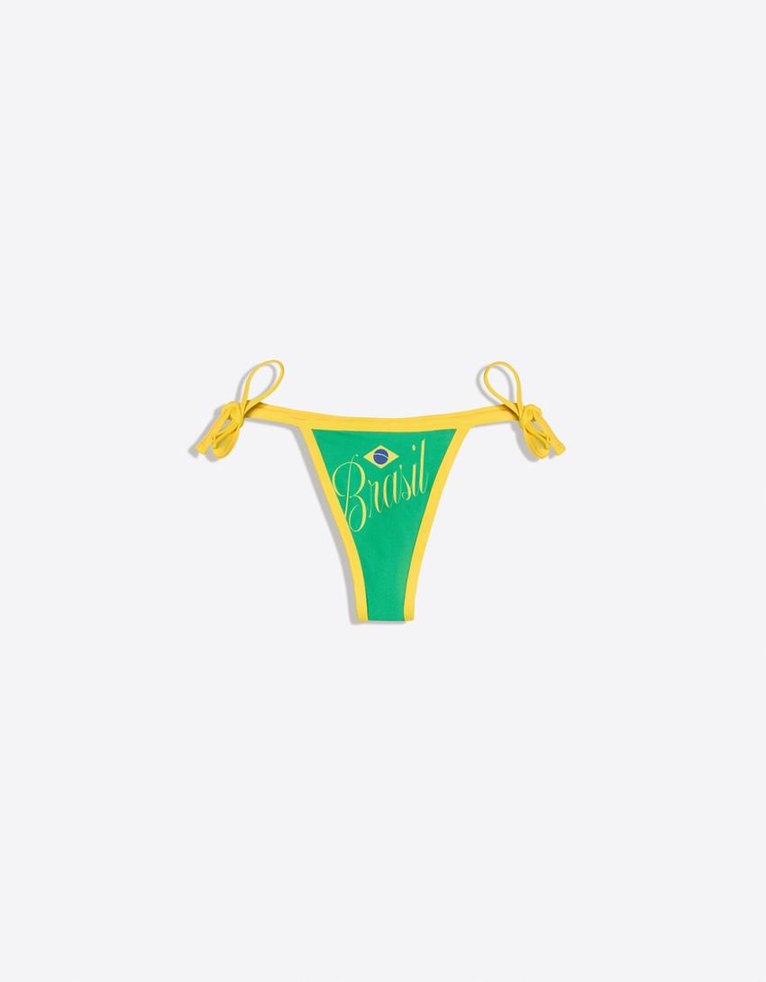 Bas de bikini string Brésil FIFA WORLD CUP™-Vert