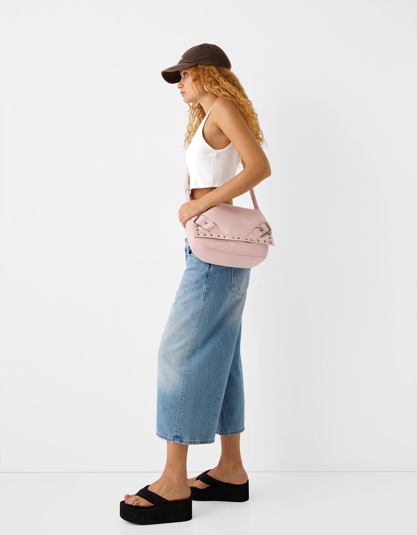 حقيبة كروس بودي بأبازيم-زهري-3