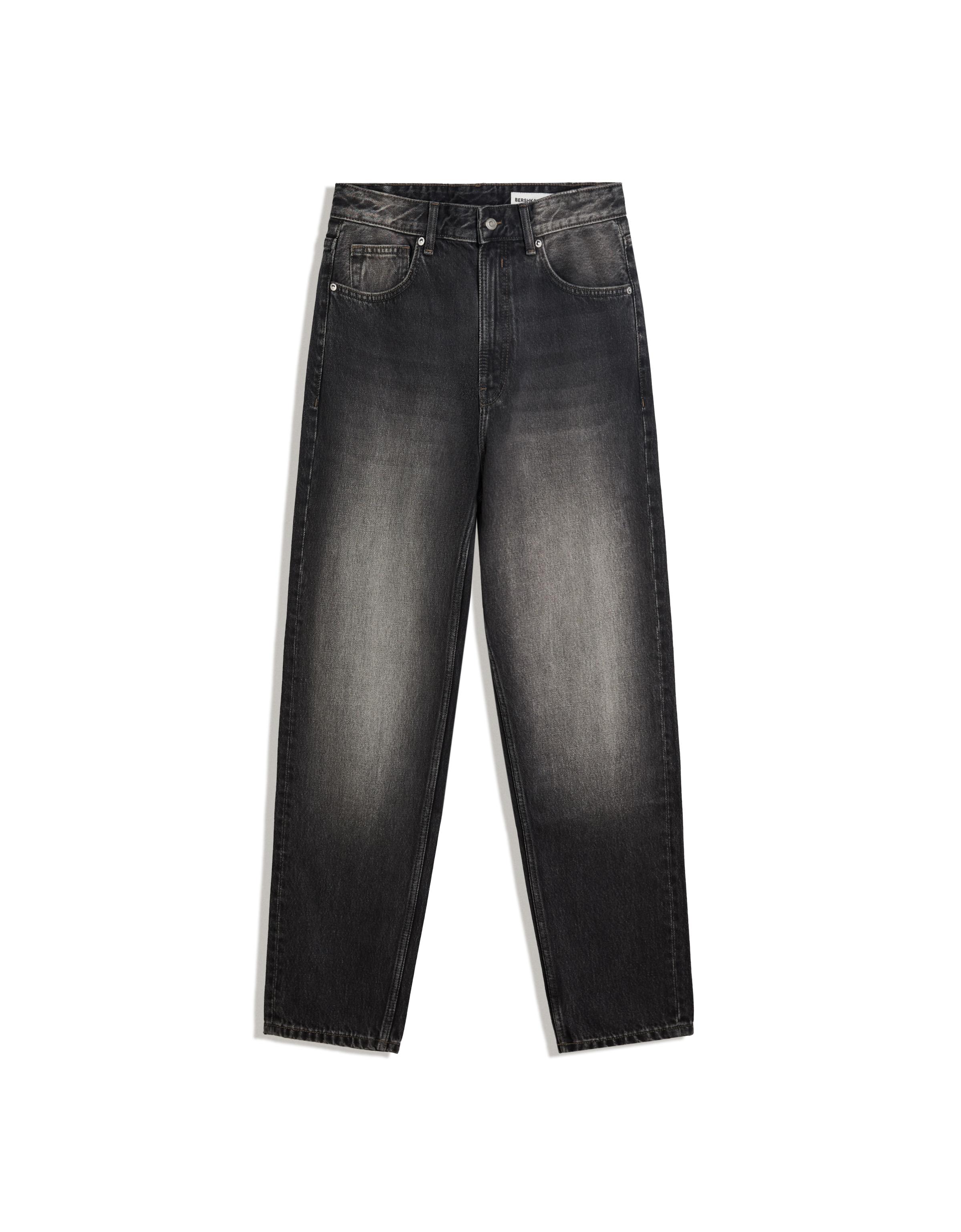 Tapered loose fit jeans — Black