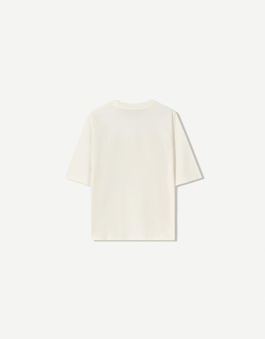 Camiseta manga corta print-Crudo-4