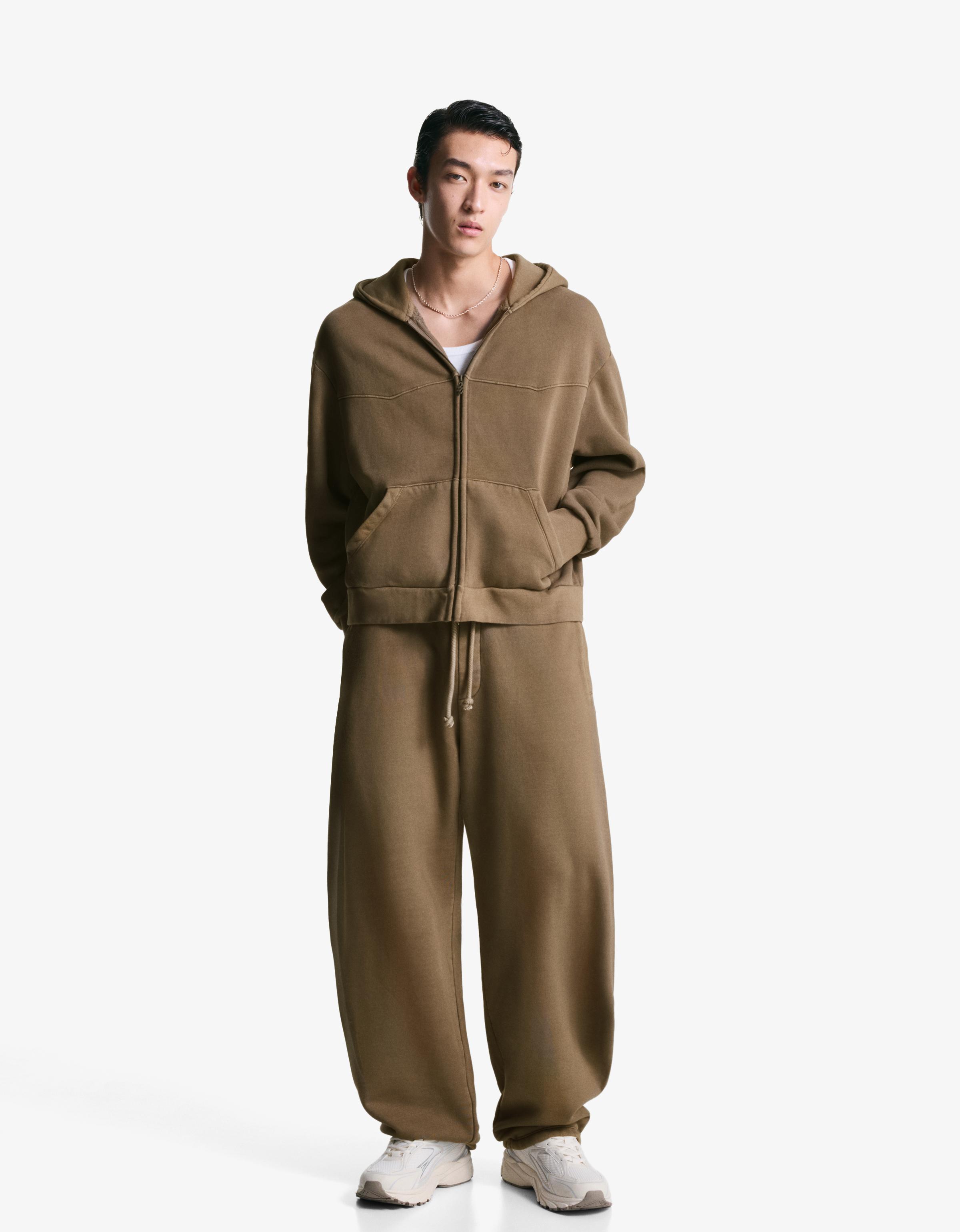 Bershka Ballonhose Herren S Braun