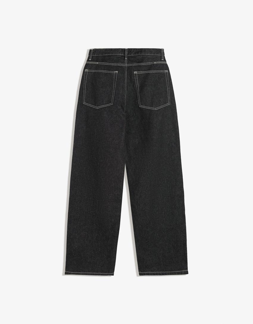 Jean loose baggy-Noir-4