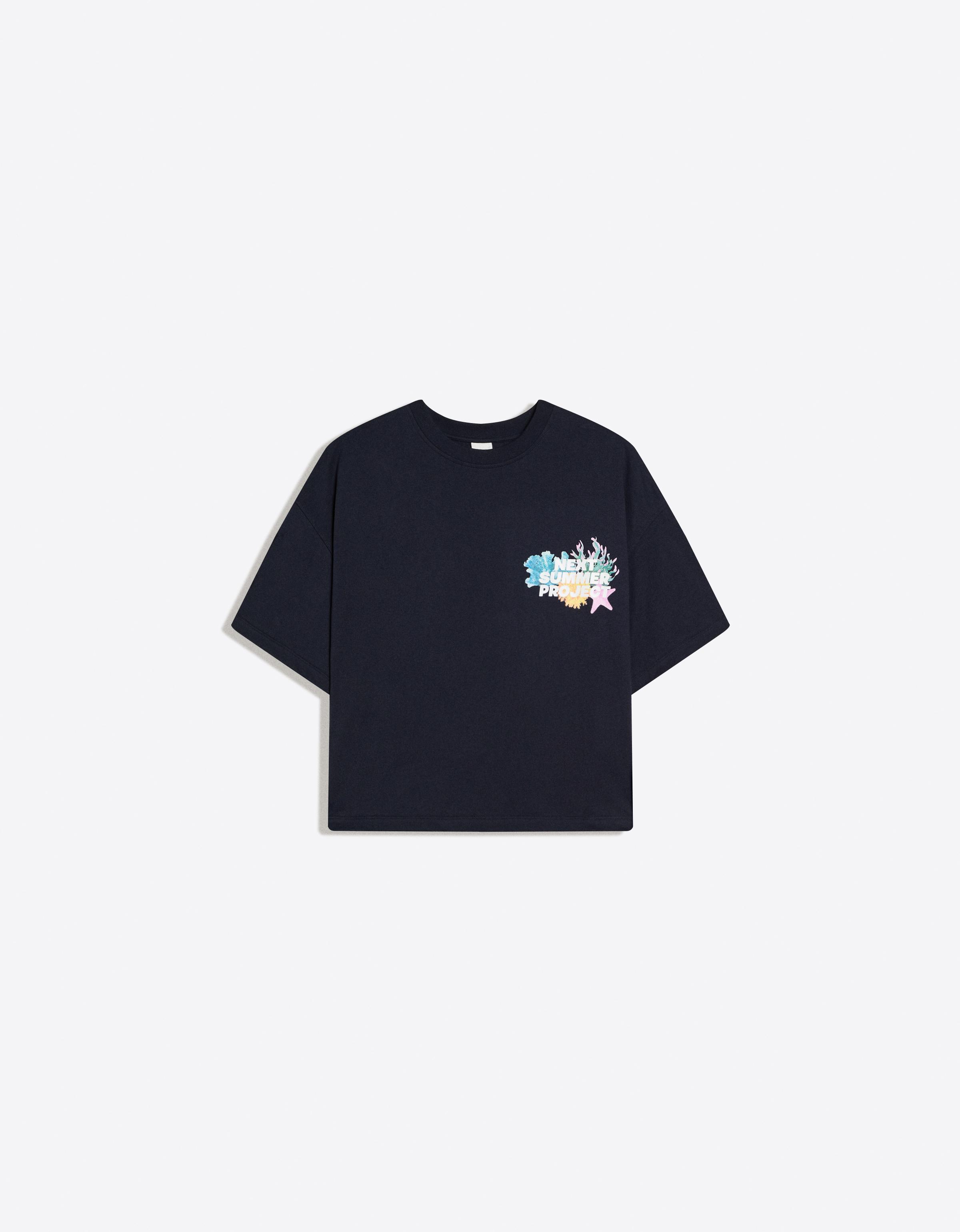 Oversize short sleeve print T-shirt