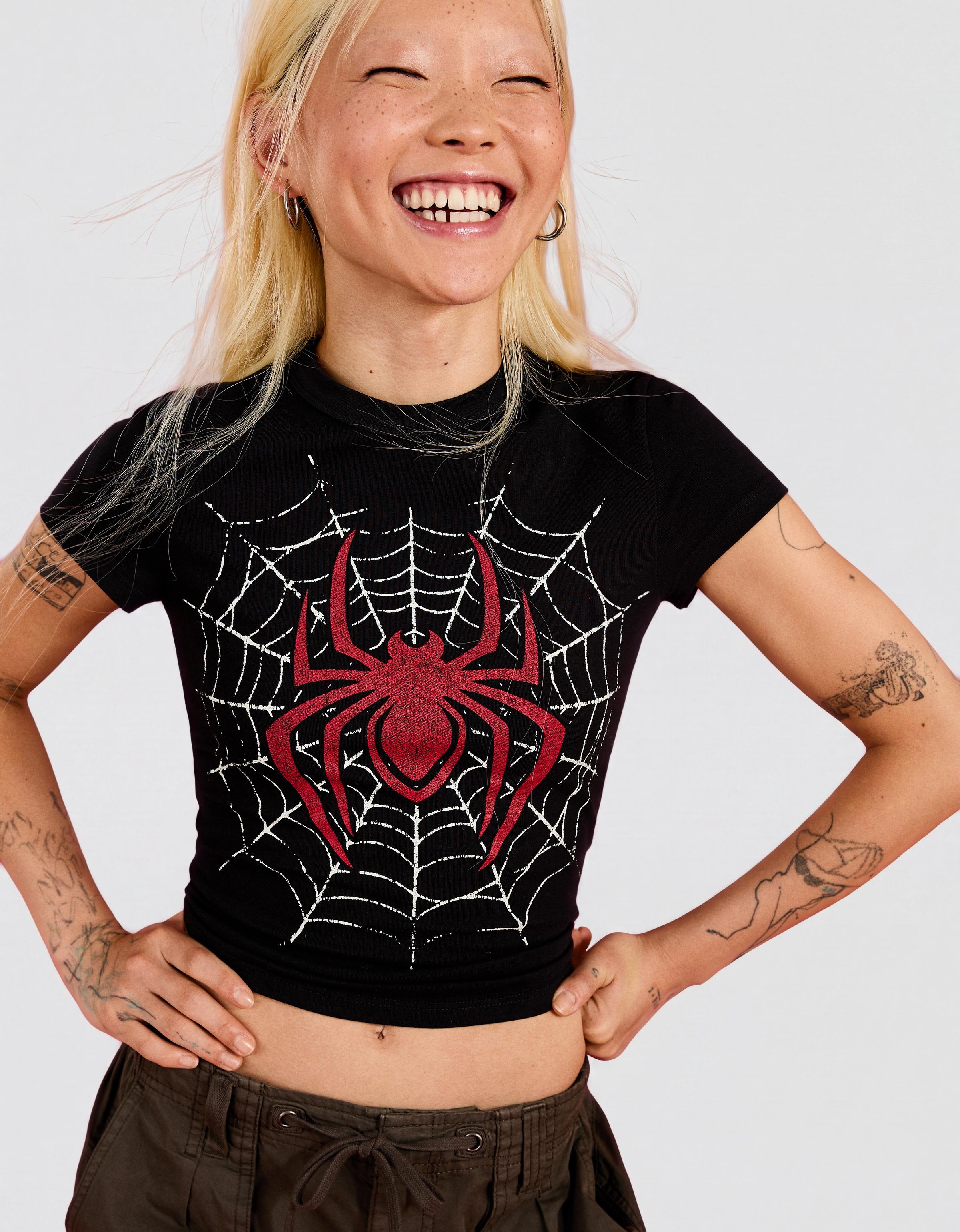 SPIDER-MAN fitted T-shirt — Black