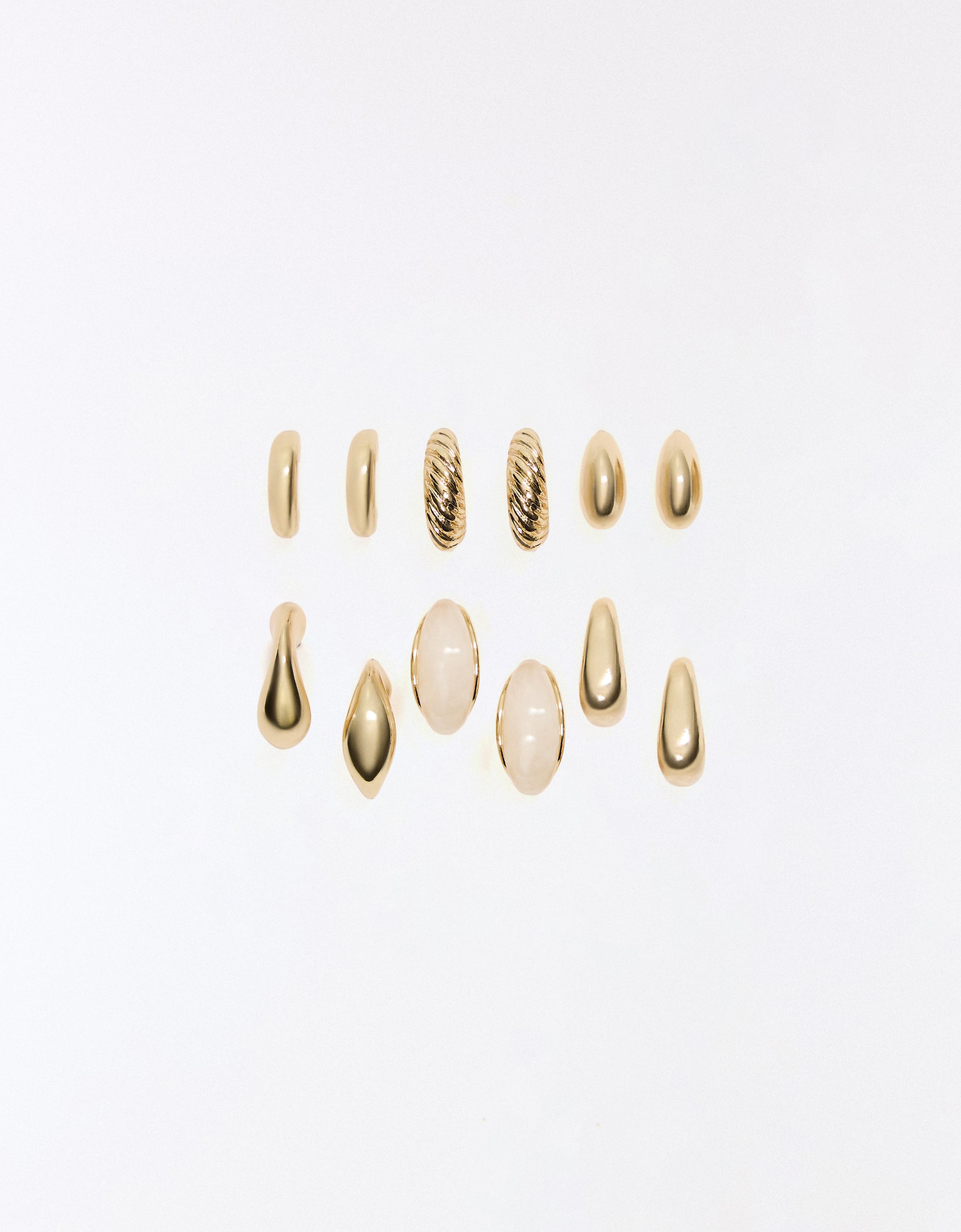 Lot De Boucles D’oreilles Créoles Or