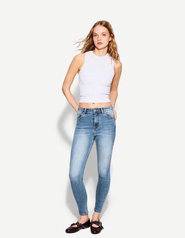 Süper yüksek bel skinny fit jean