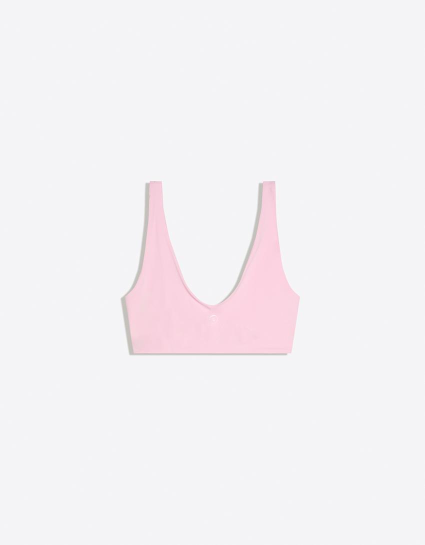 Knotted strappy top-Candy Pink
