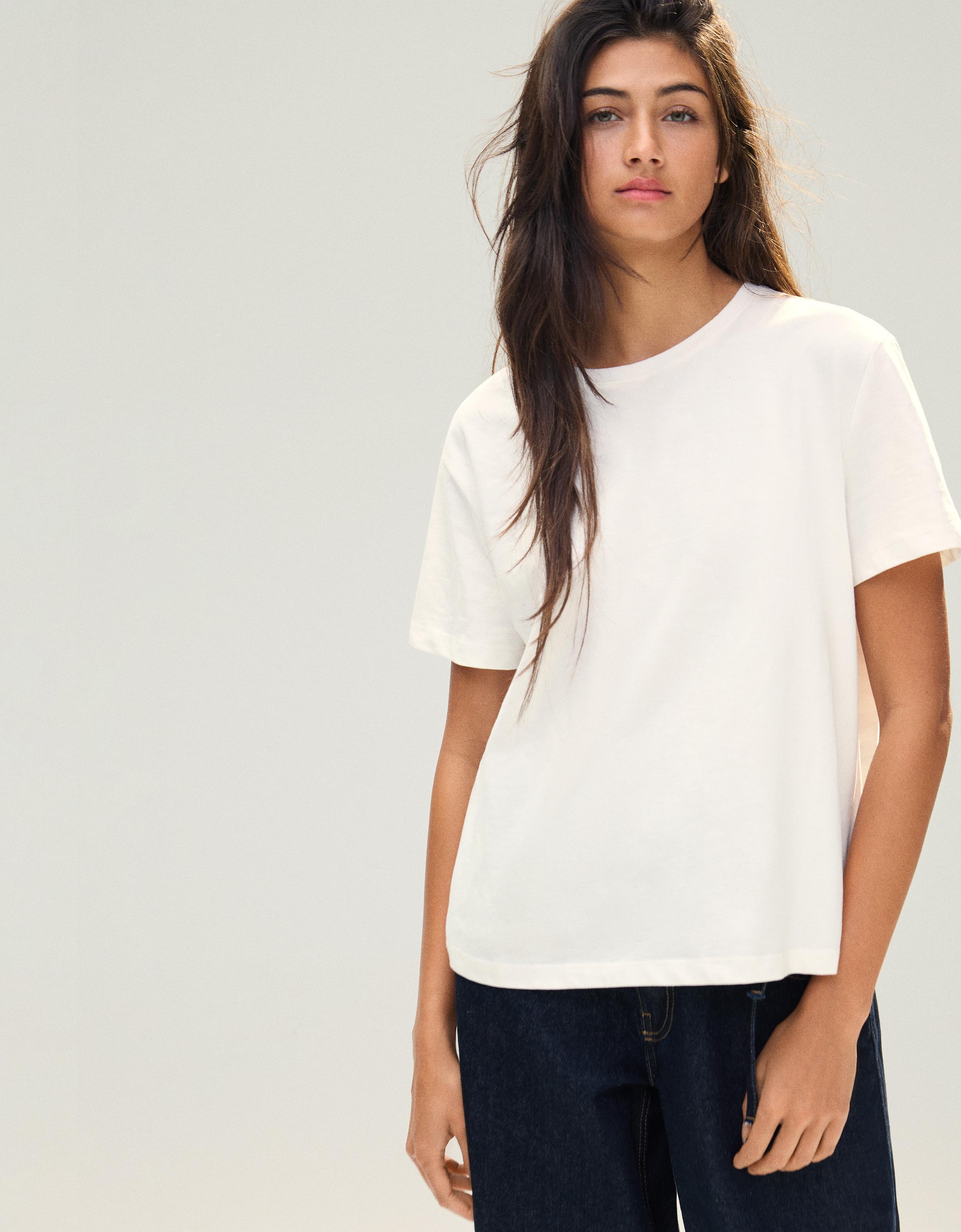 Basic short sleeve T-shirt — Off white