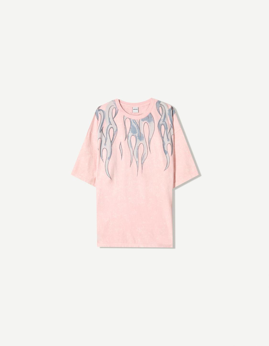 Oversized short sleeve printed T-shirt