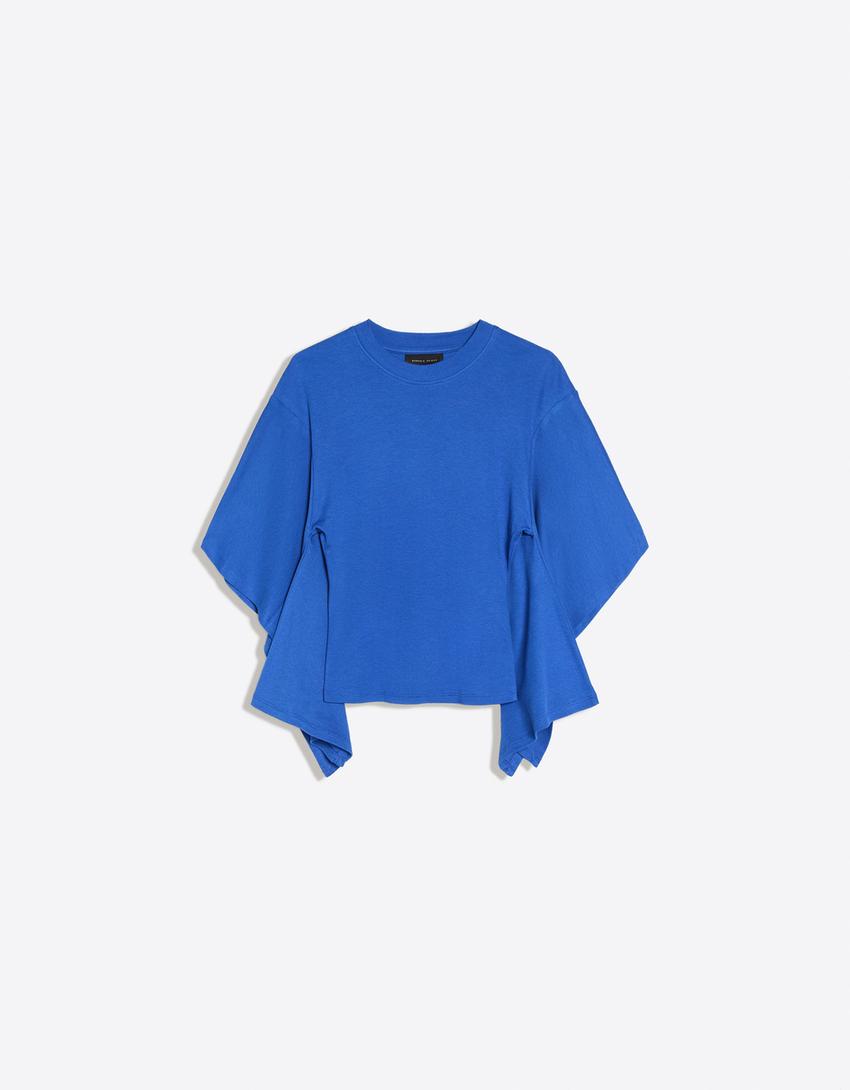 Camiseta manga corta capa-Azul