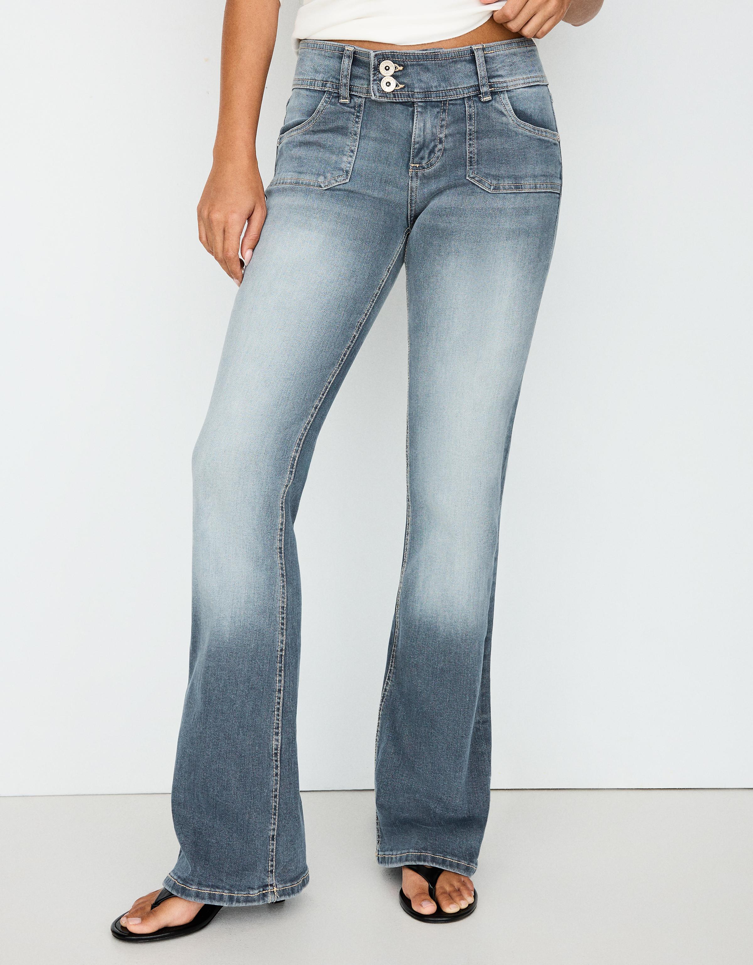 Low-rise boot-cut jeans — Blue