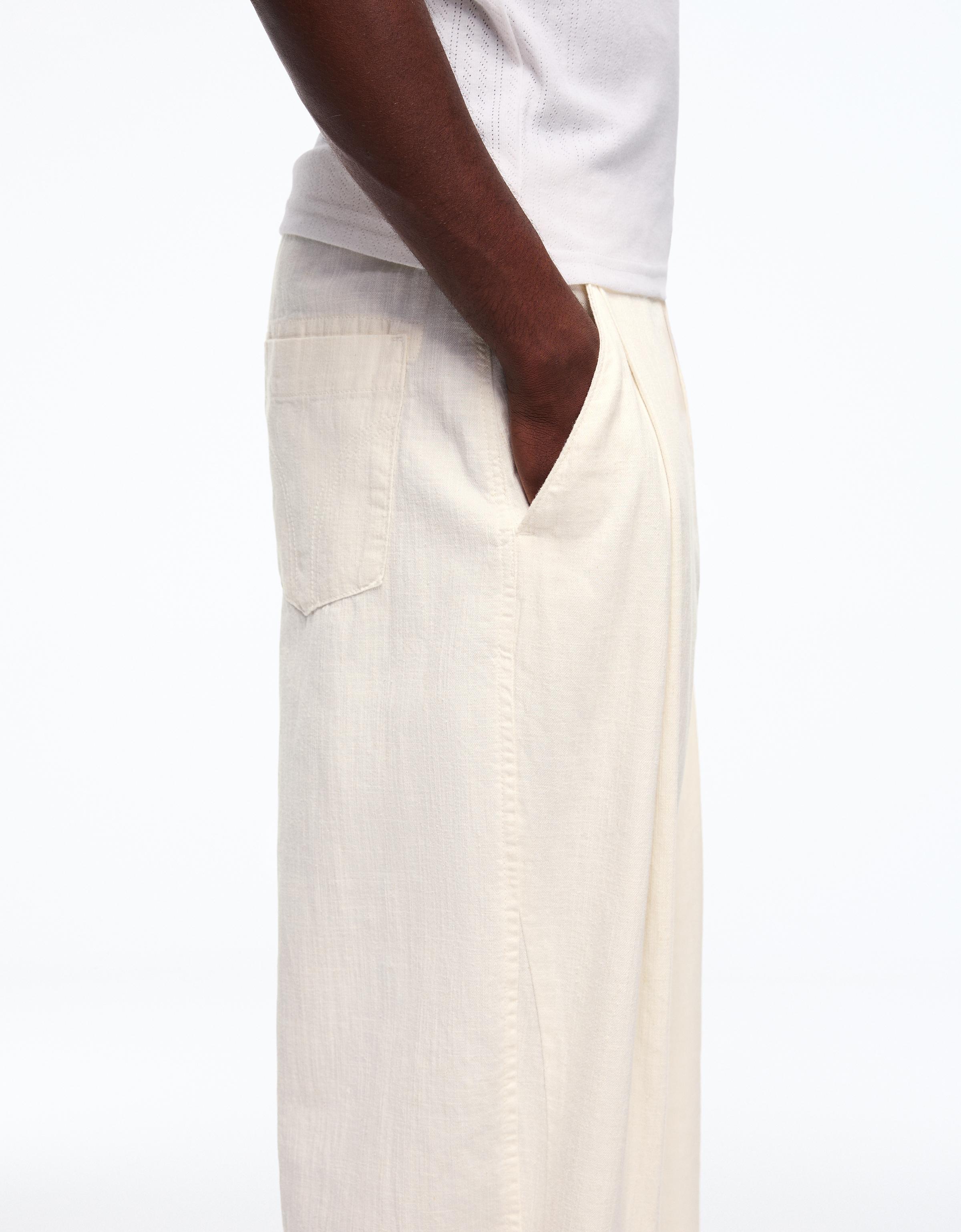 Ketenli super baggy fit pantolon - Görsel 74