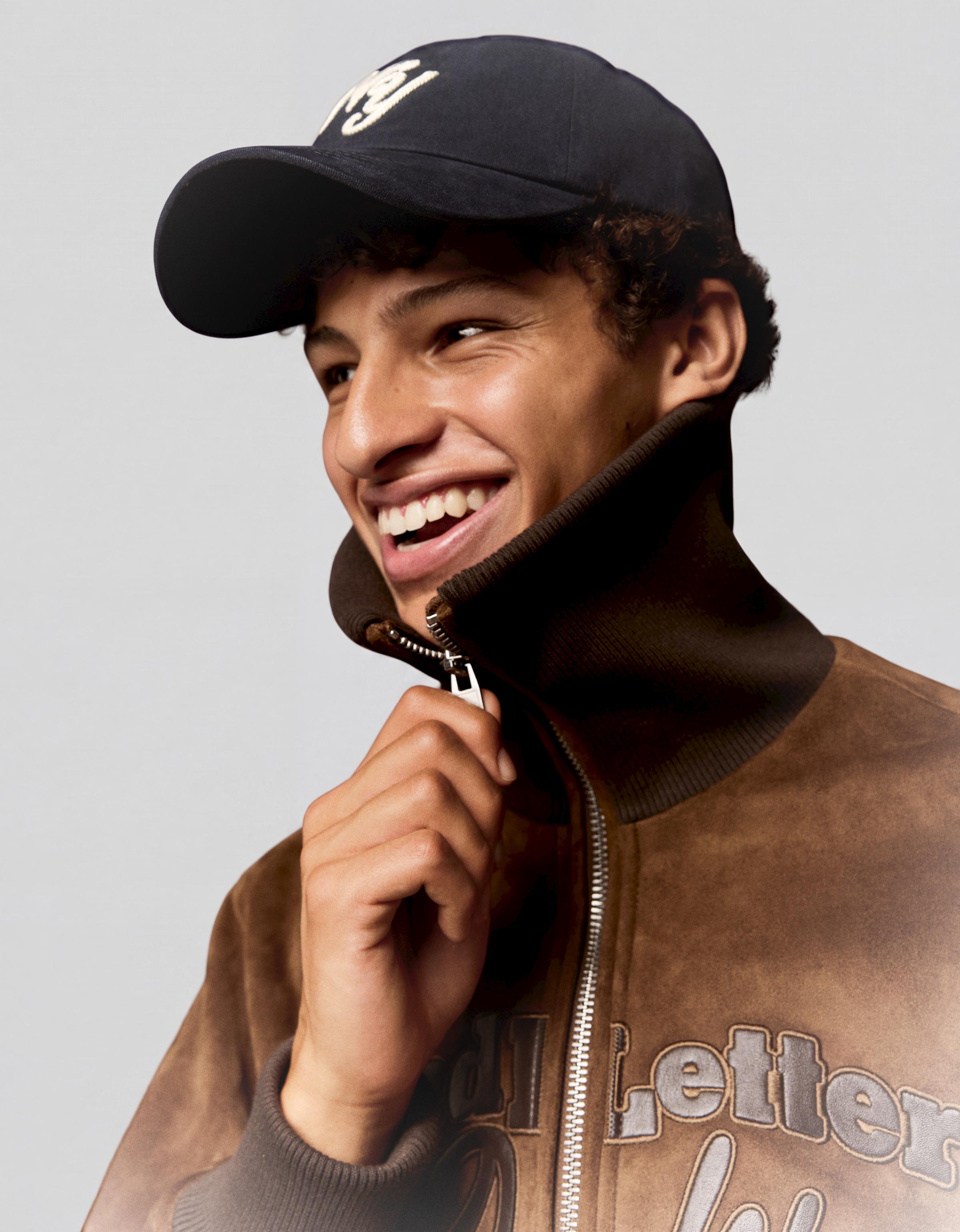 Retro faux suede jacket — Brown