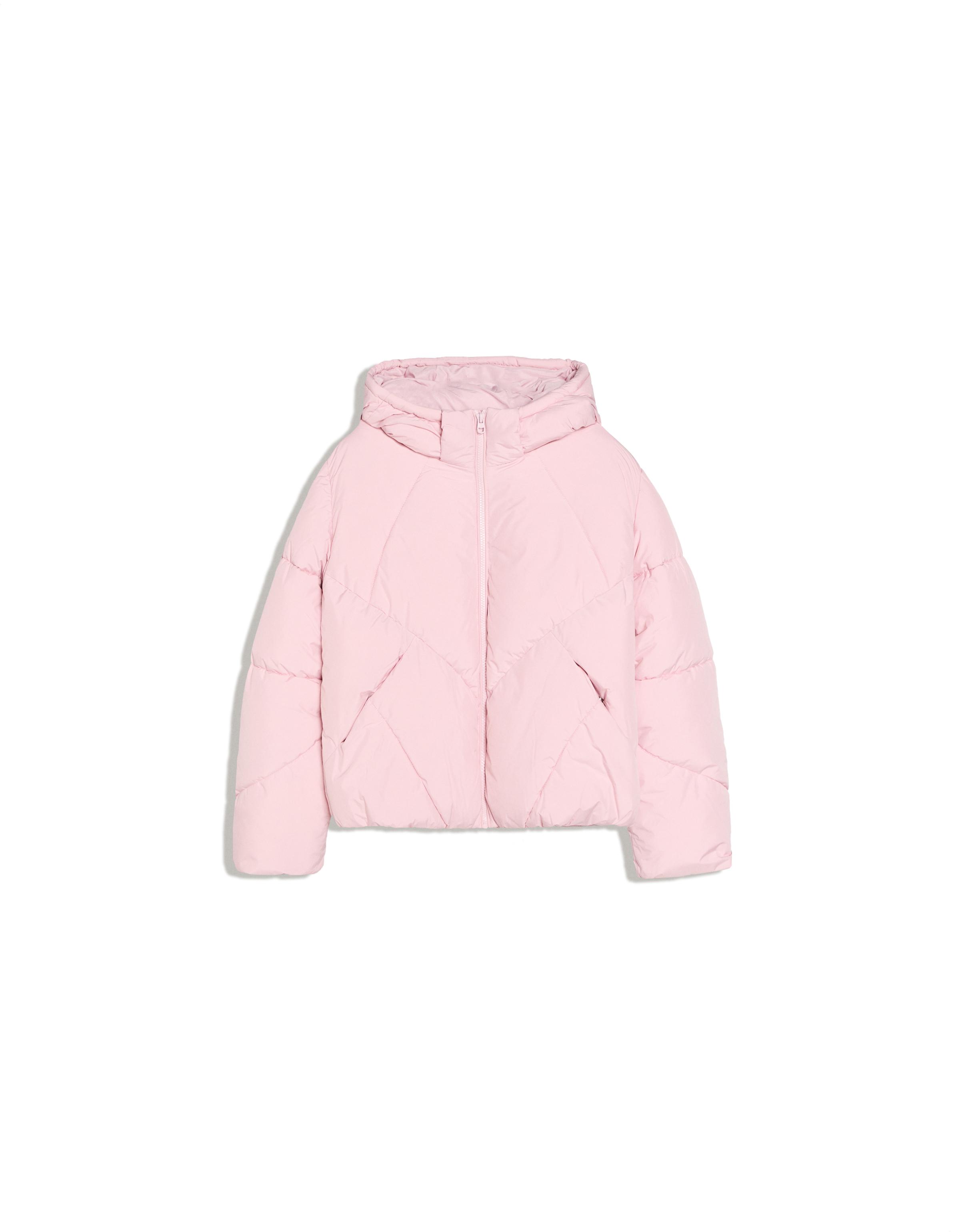 Hooded puffer jacket — Pink