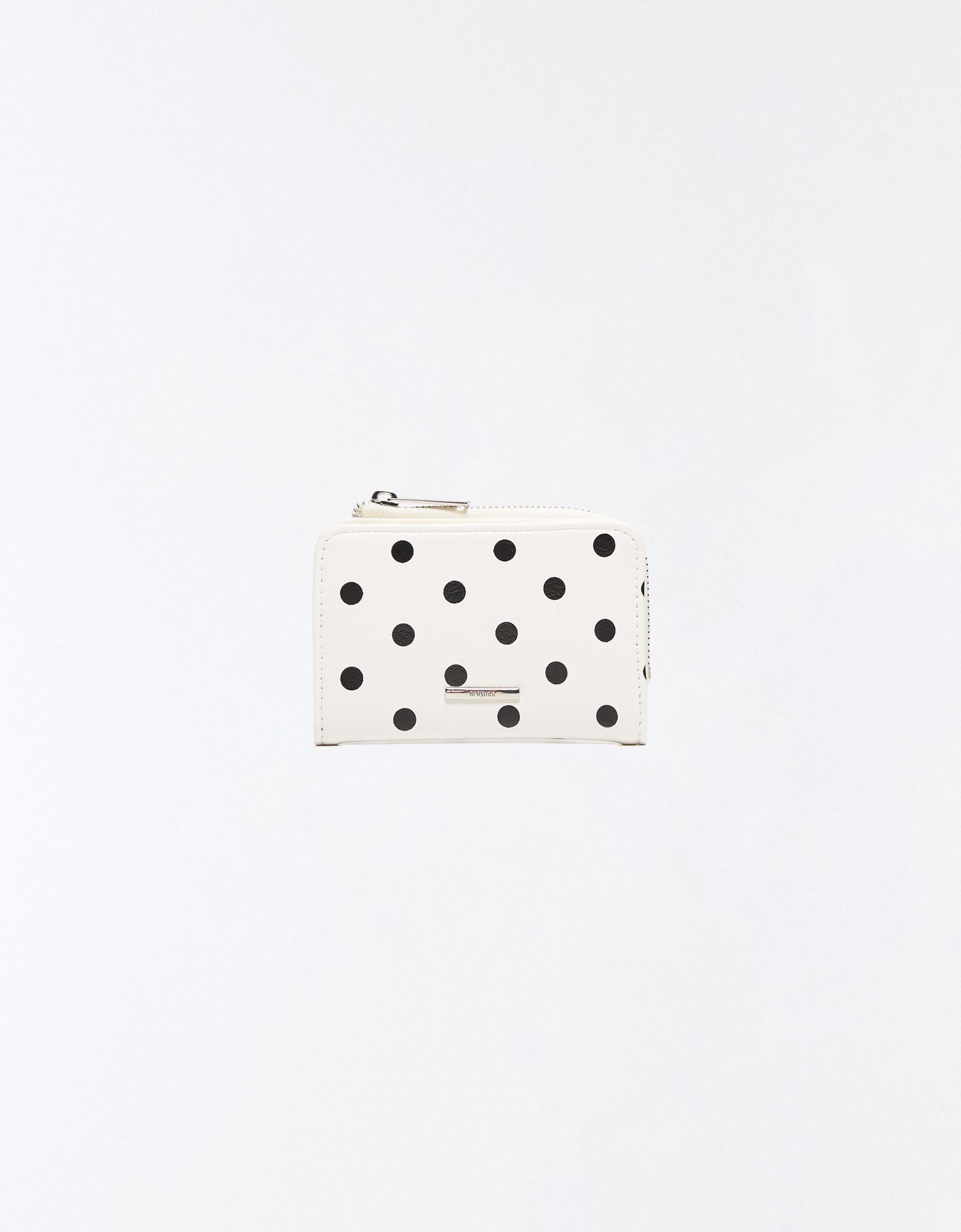 Polka dot purse — White