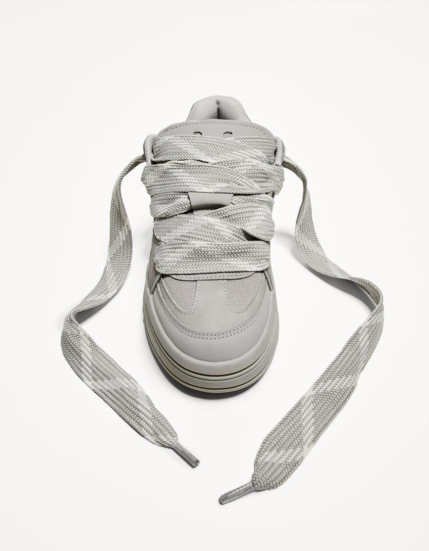 Chunky skater sneakers-Grey-1