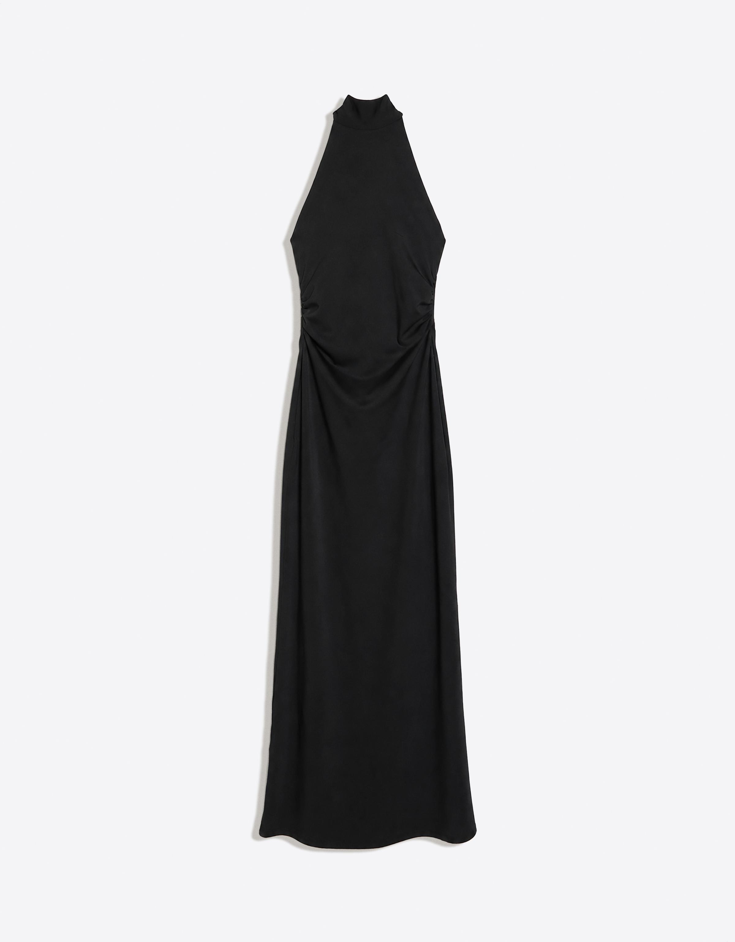 Halter midi dress — Black