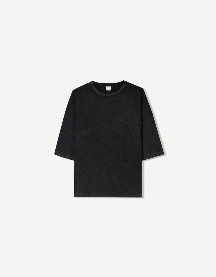 T-shirt de manga curta oversize em interlock