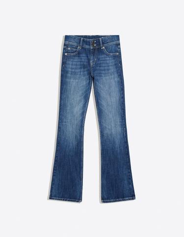 Boot-cut jeans with tabs — Blue 5