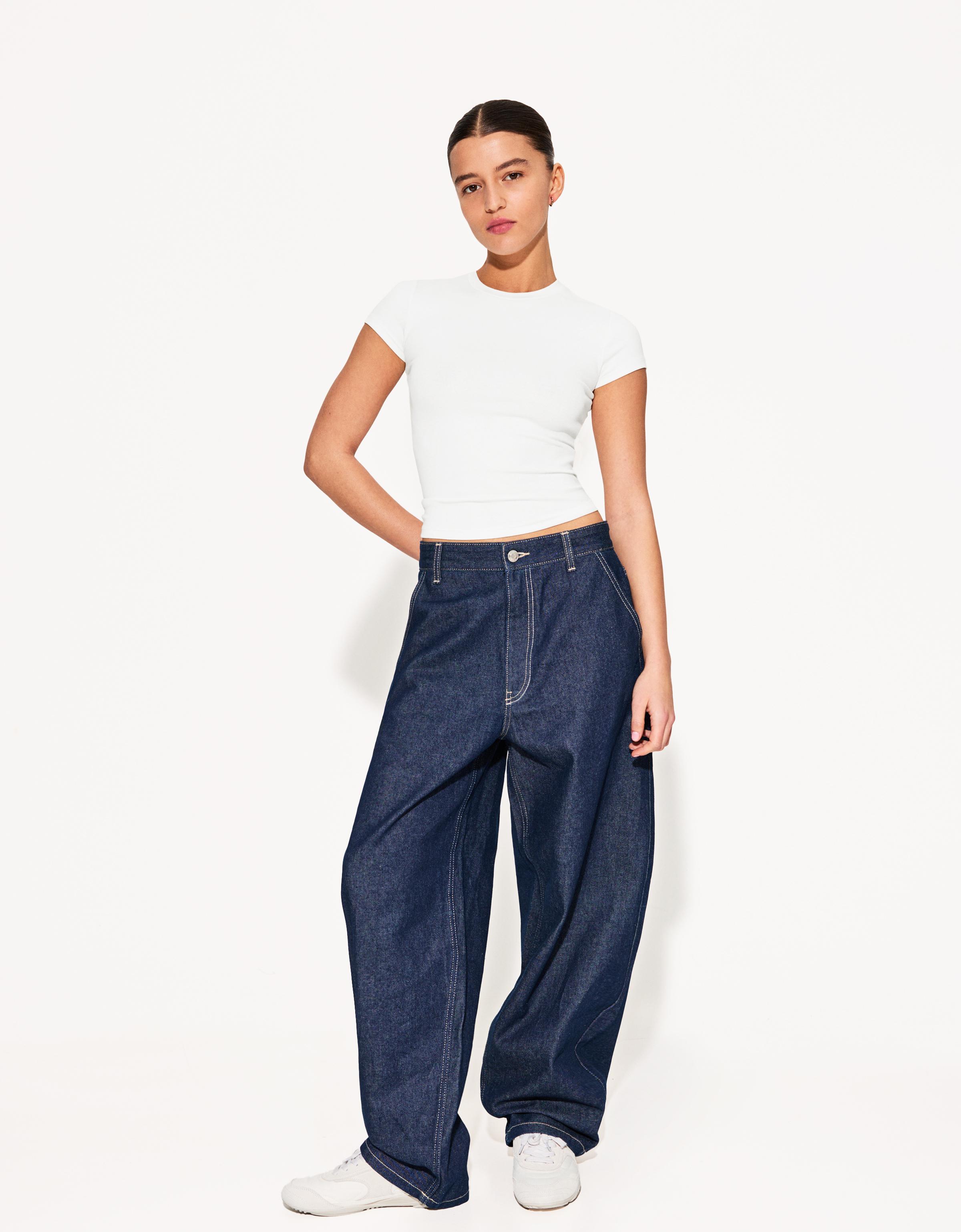 Kısa kollu bisiklet yaka tişört - Görsel 368