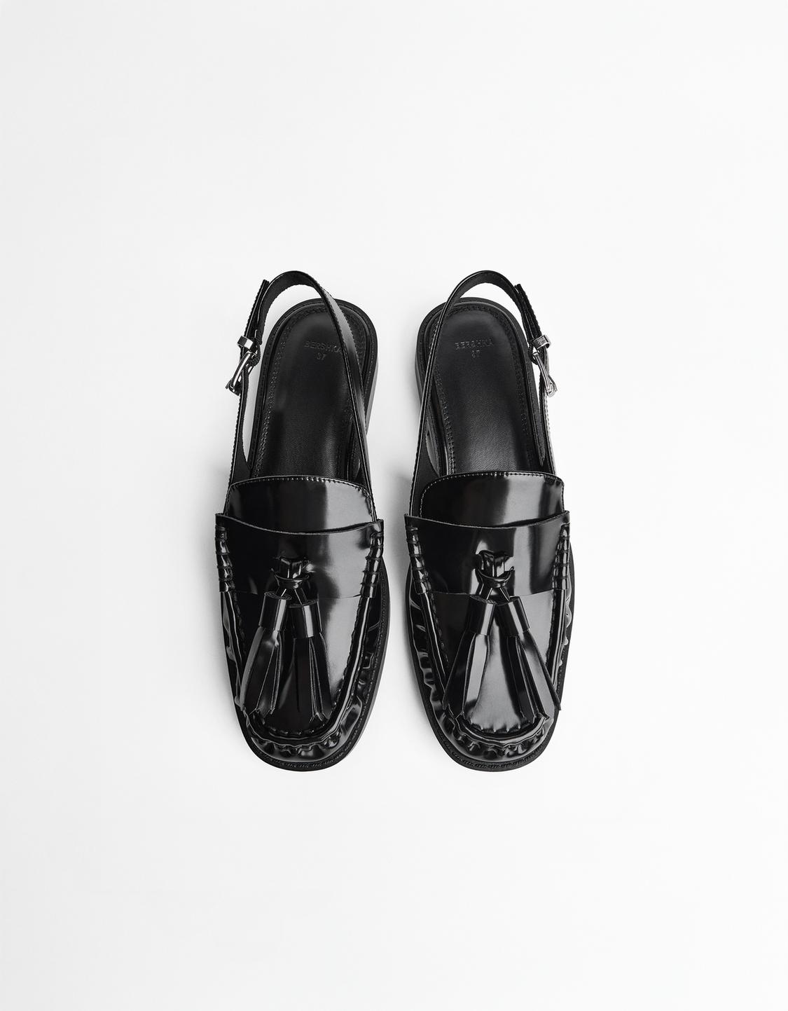 Tassel loafer mules